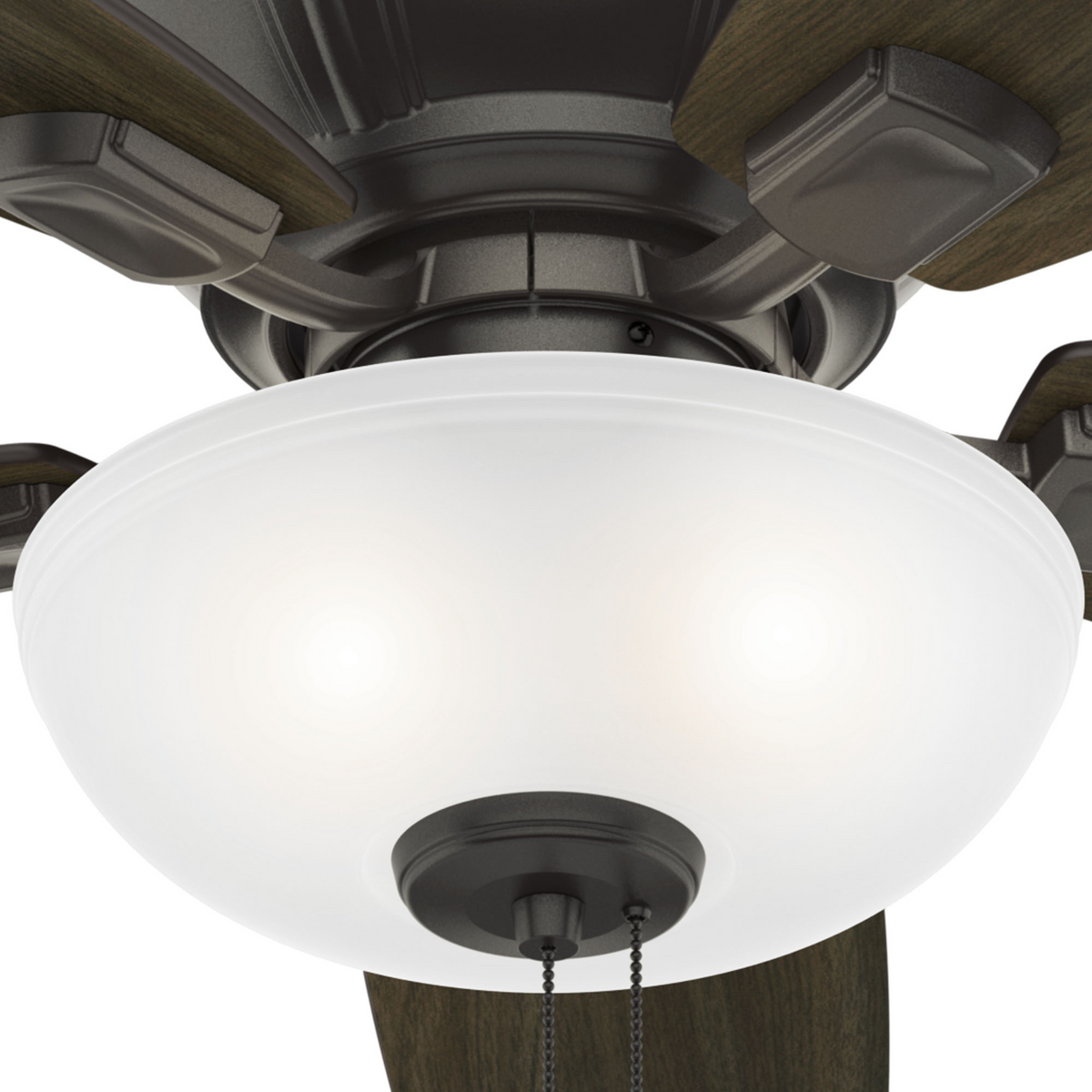 52 inch Kenbridge Noble Bronze Low Profile Ceiling Fan with LED Light Kit and Pull Chain