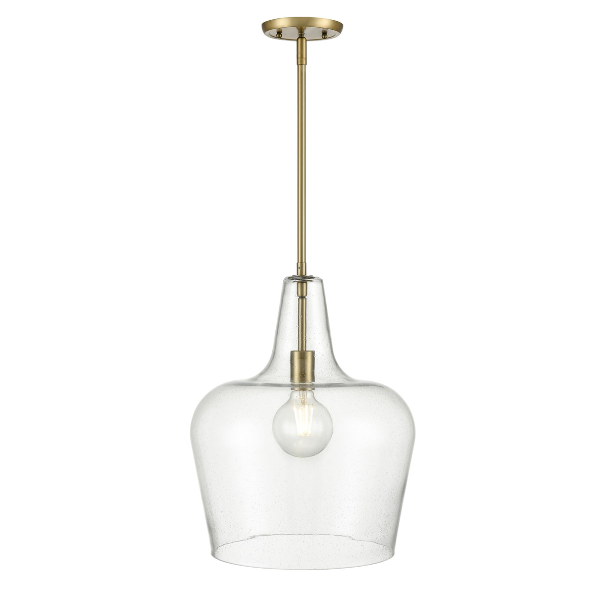 17.75'' Puckette Vintage Brass 1 Light Pendant