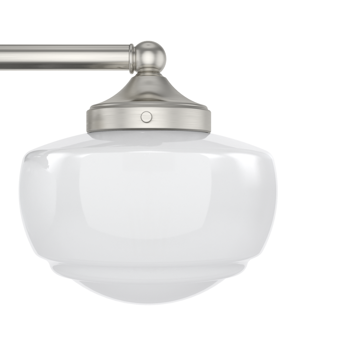 Saddle Creek 23.5-inch 3-light Brushed Nickel Vanity Light with Cased White Glass