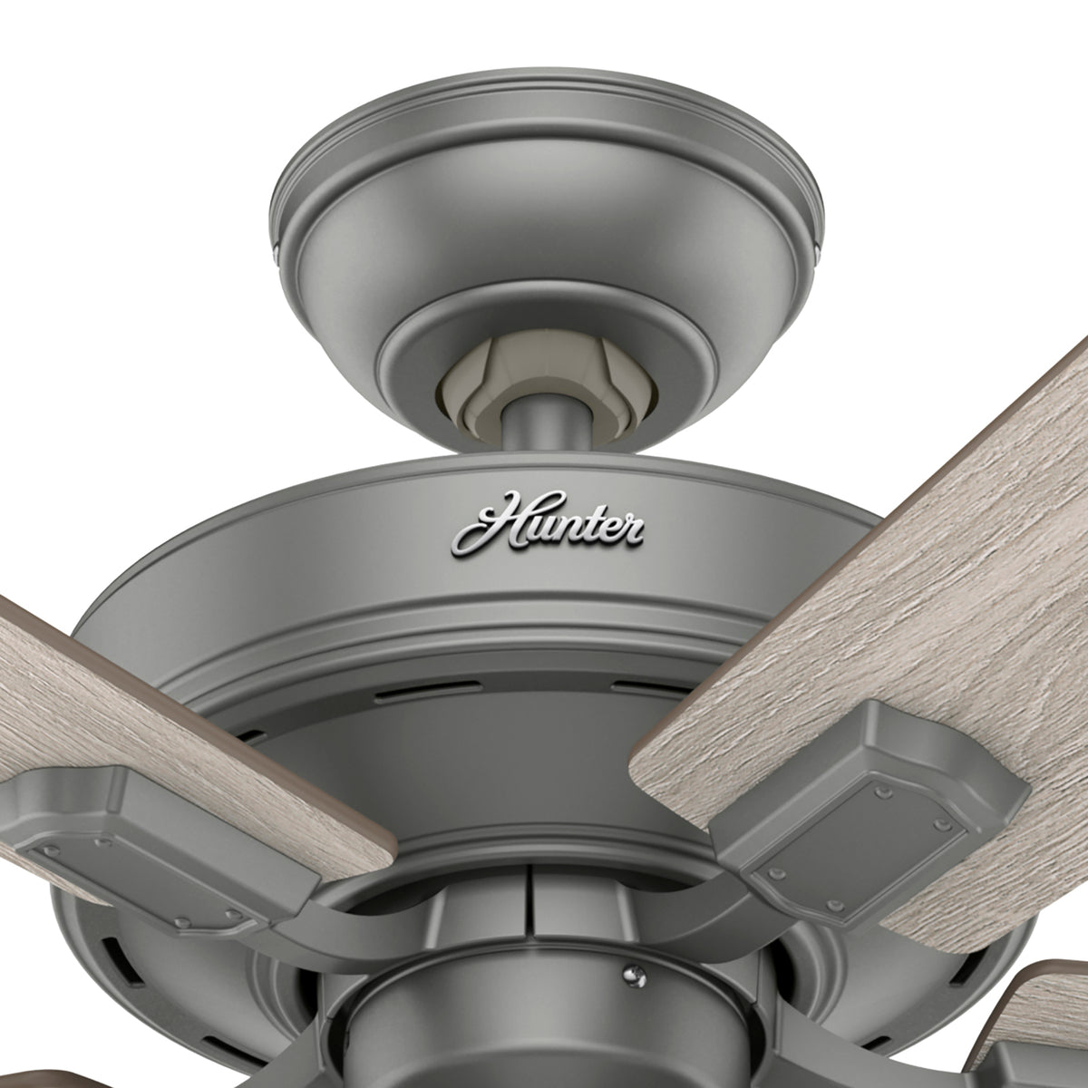 52 inch Crestfield Matte Silver Ceiling Fan with LED Light Kit and Pull Chain