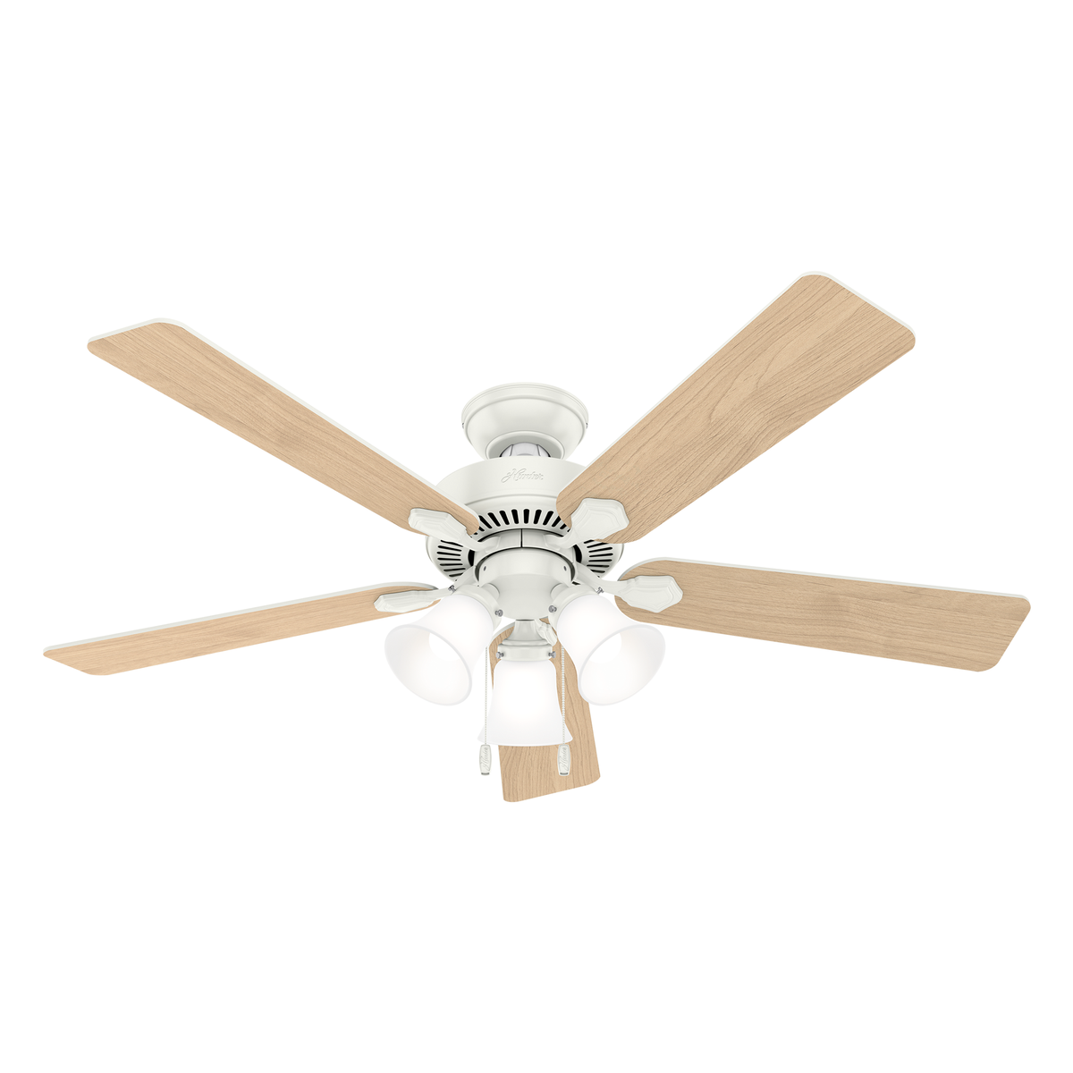 52 inch Swanson Fresh White Ceiling Fan with LED Light Kit