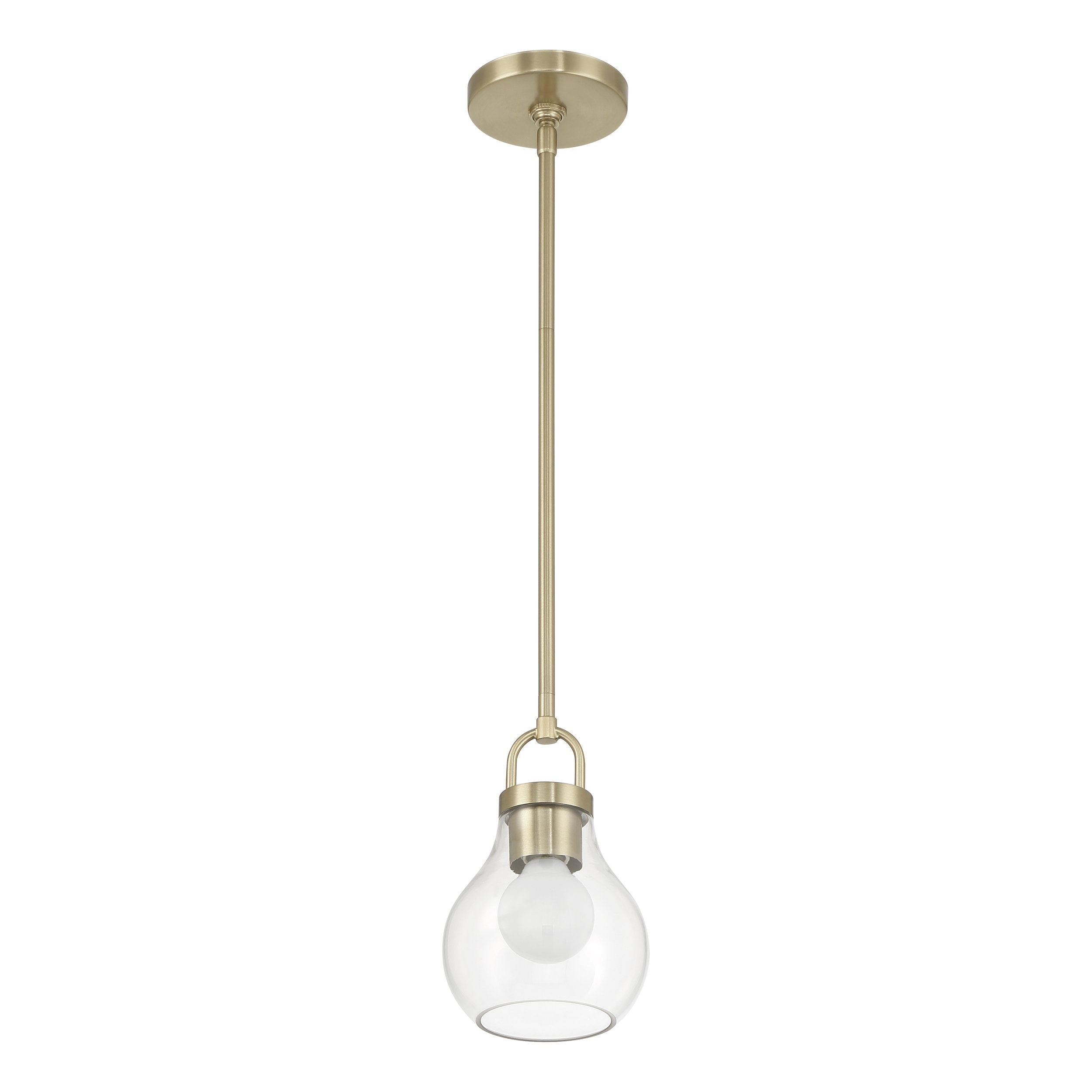 Mansfield 6-inch 1-light Champagne Gold Pendant Light with Clear Glass Shade
