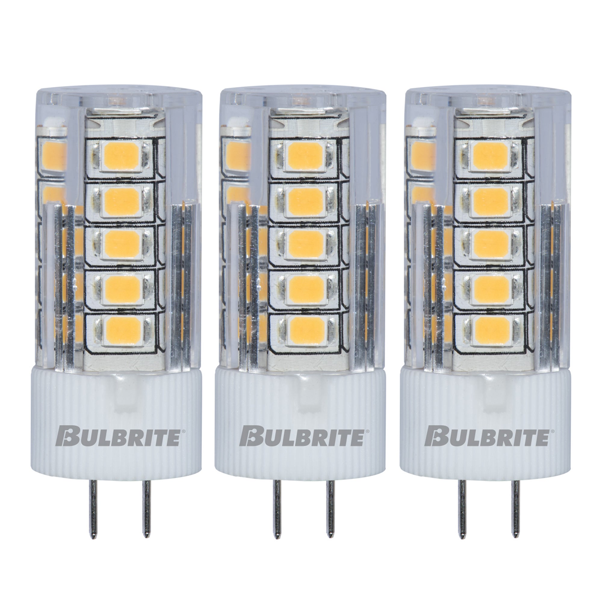 JC 3W Non-Dimmable Clear LED Light Bulb with G4 Base, 3000K, 280 Lumens, 12V, 3-Pack