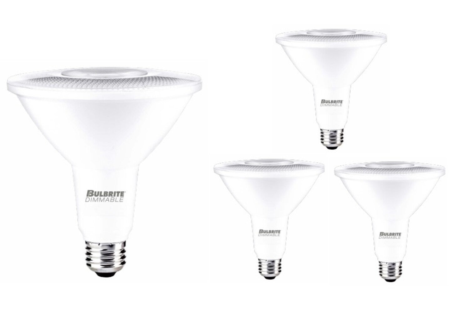 PAR38 15W Dimmable White LED Light Bulb with E26 Base, 4000K, 1200 Lumens, Flood, 4-Pack