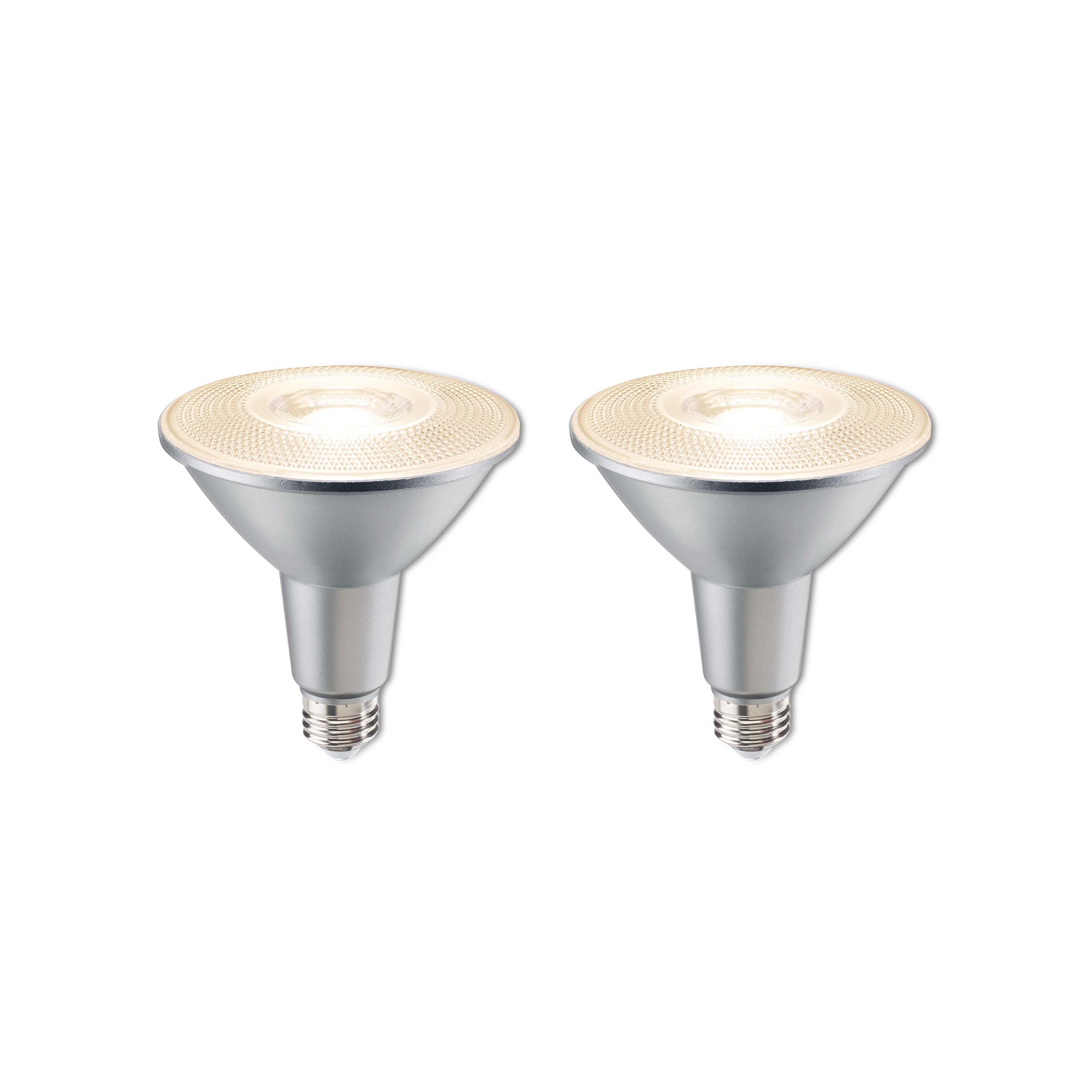 PAR38 15W Dimmable LED Light Bulb with E26 Base, 2700K, 1200 Lumens, Flood, 2-Pack
