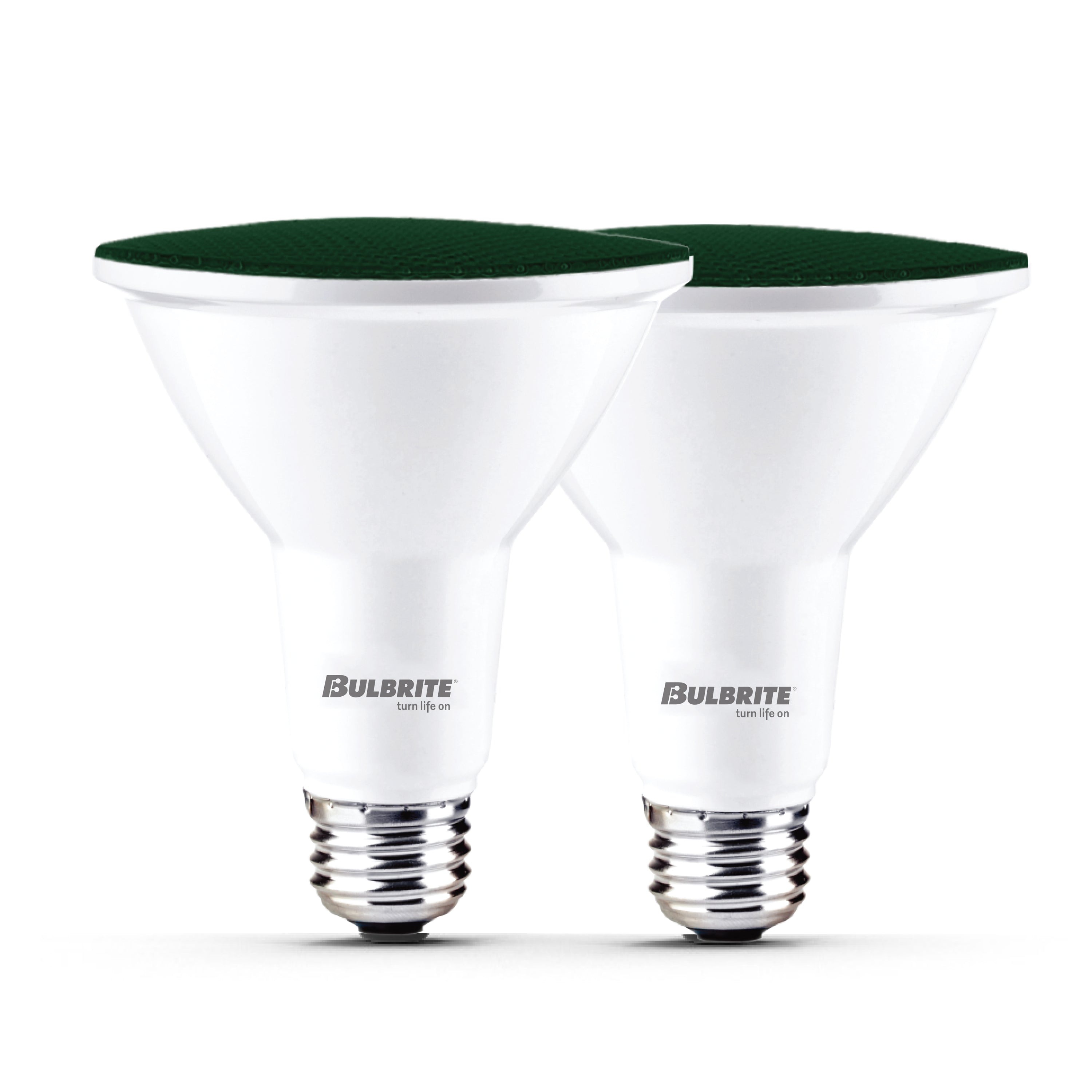 PAR38 15W Dimmable Green LED Light Bulb with E26 Base, Very Wide Flood, 2-Pack