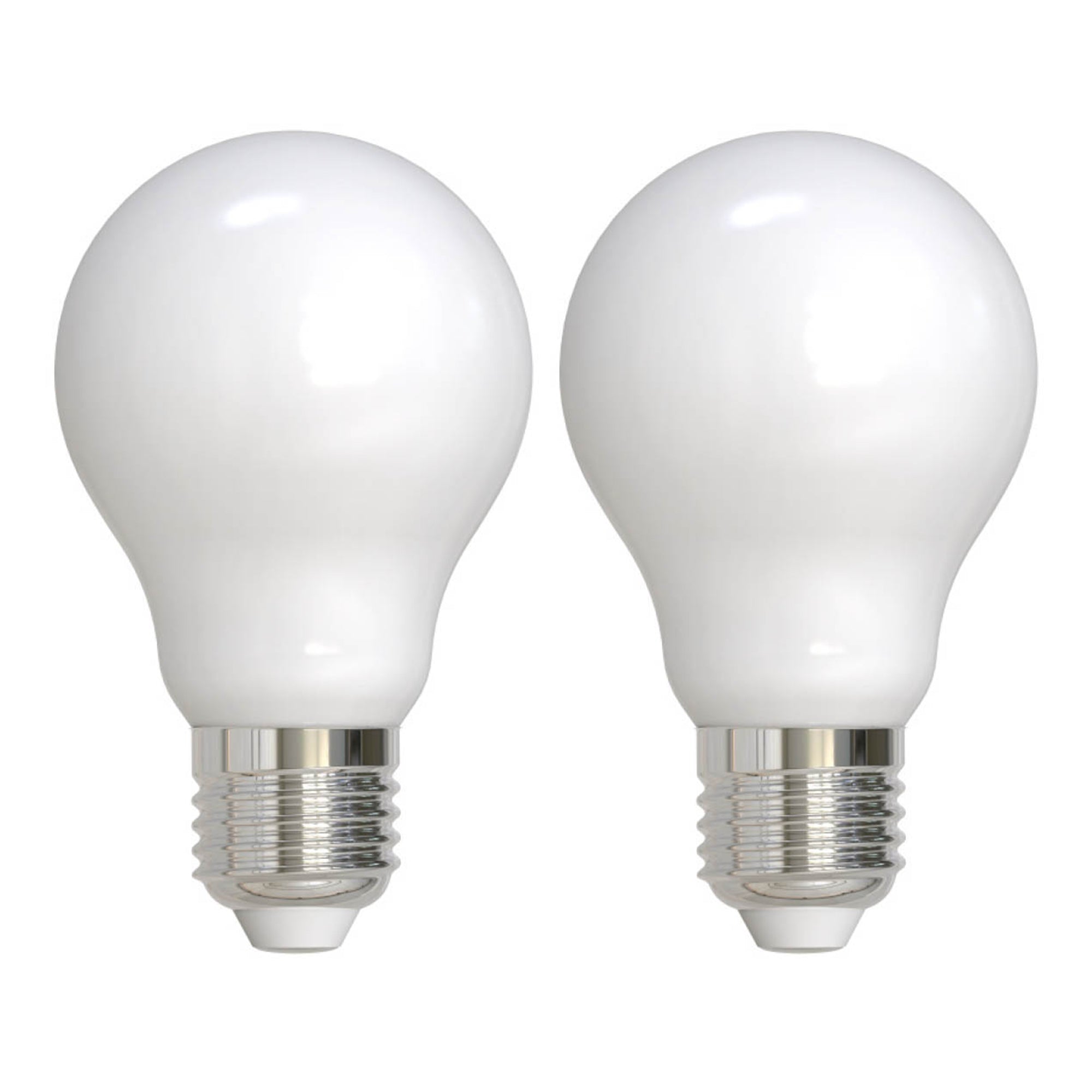 A19 9W Dimmable Milky Filament LED Light Bulb with E26 Base, 3000K, 1100 Lumens, 2-Pack