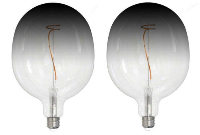 C53 4.5W Dimmable Clear/Smoke Filament LED Light Bulb with E26 Base, 3000K, 200 Lumens, 2-Pack