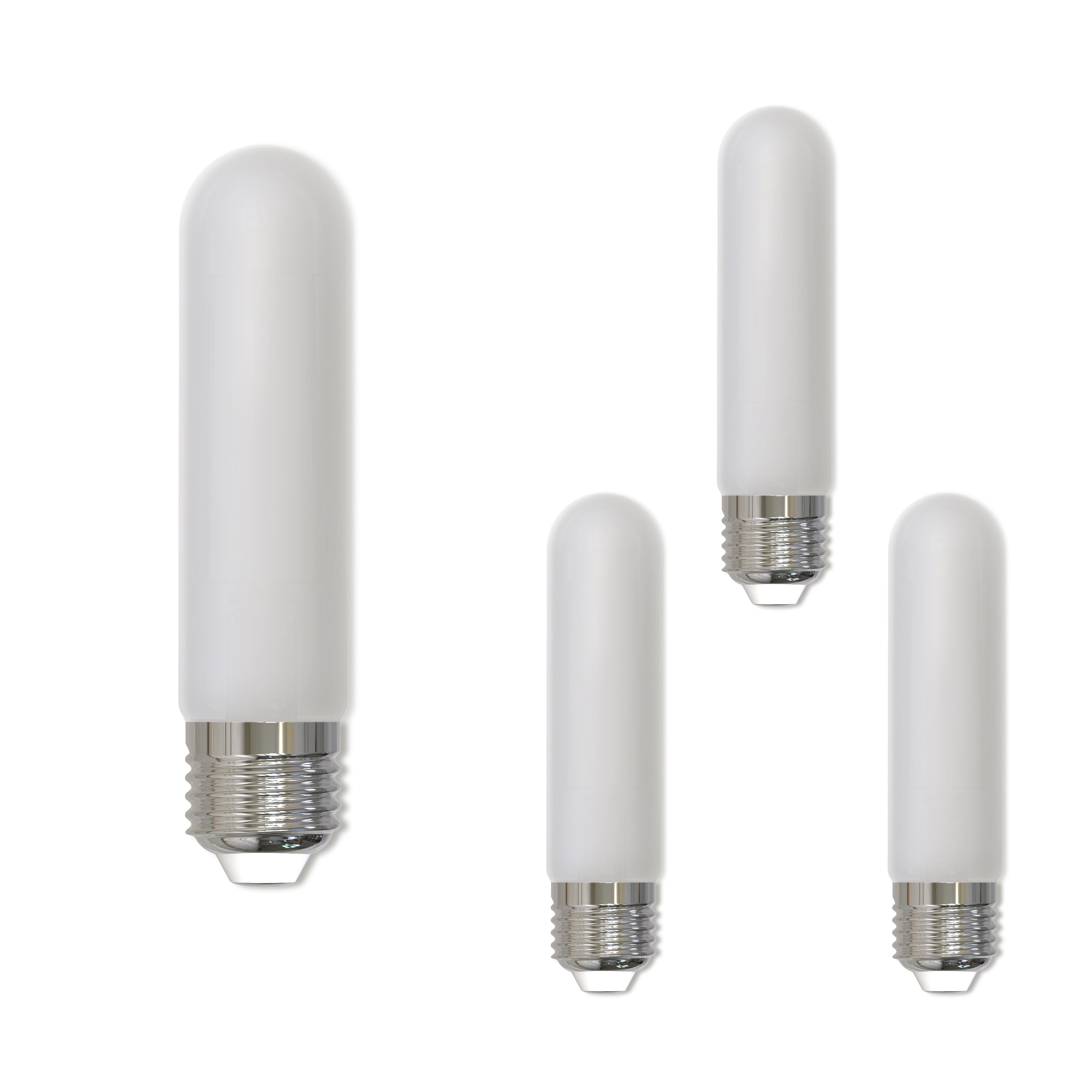 T9 5'' 5W Dimmable Frost Filament LED Light Bulb with E26 Base, 3000K, 450 Lumens, 4-Pack