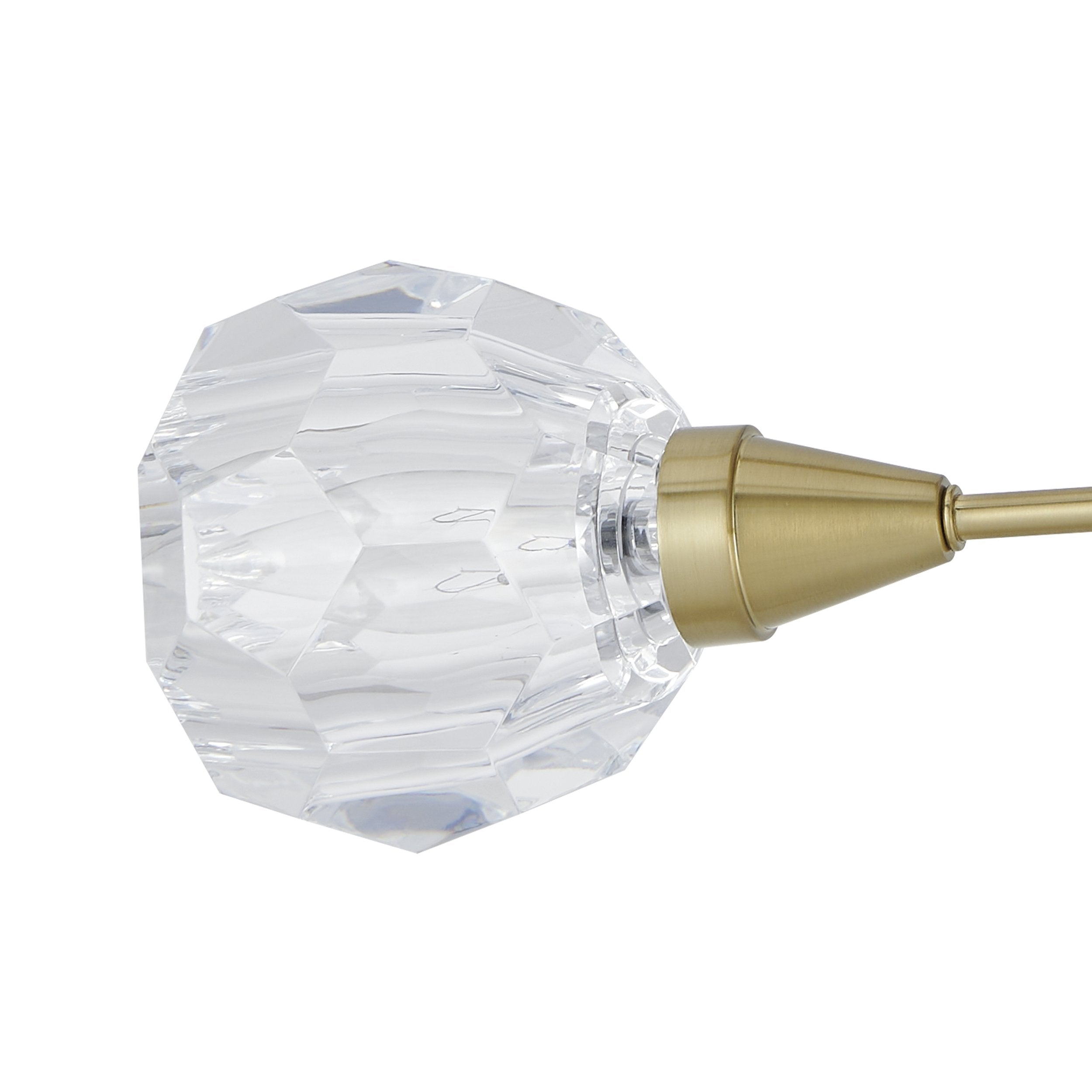 Helena 20-inch 3-light Brushed Gold Semi-Flush Mount with Clear Acrylic Shades