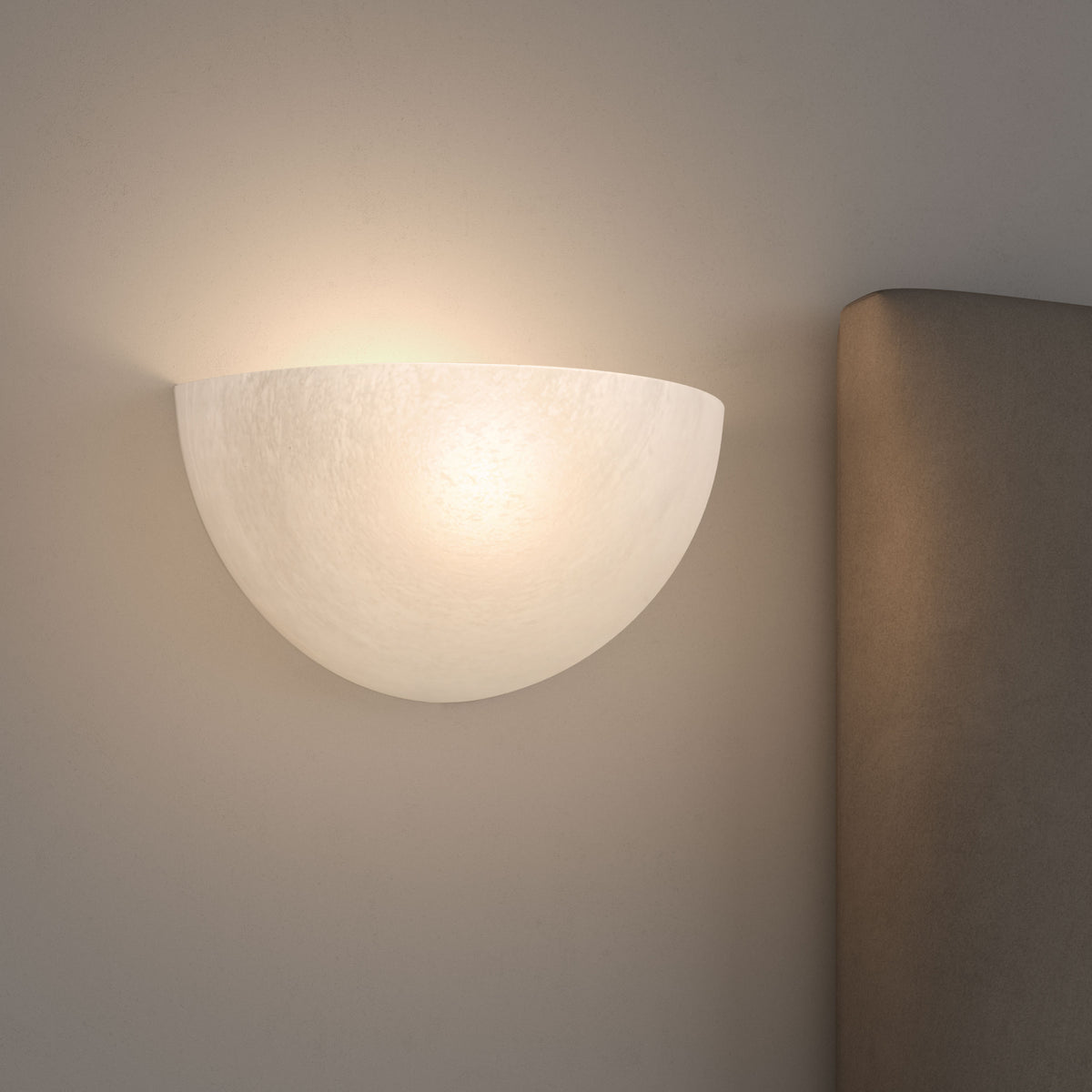 5-inch Luneer White 1-Light Wall Sconce with Faux Alabaster Glass
