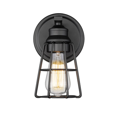 9.25-inch Matte Black 1-Light Wall Sconce