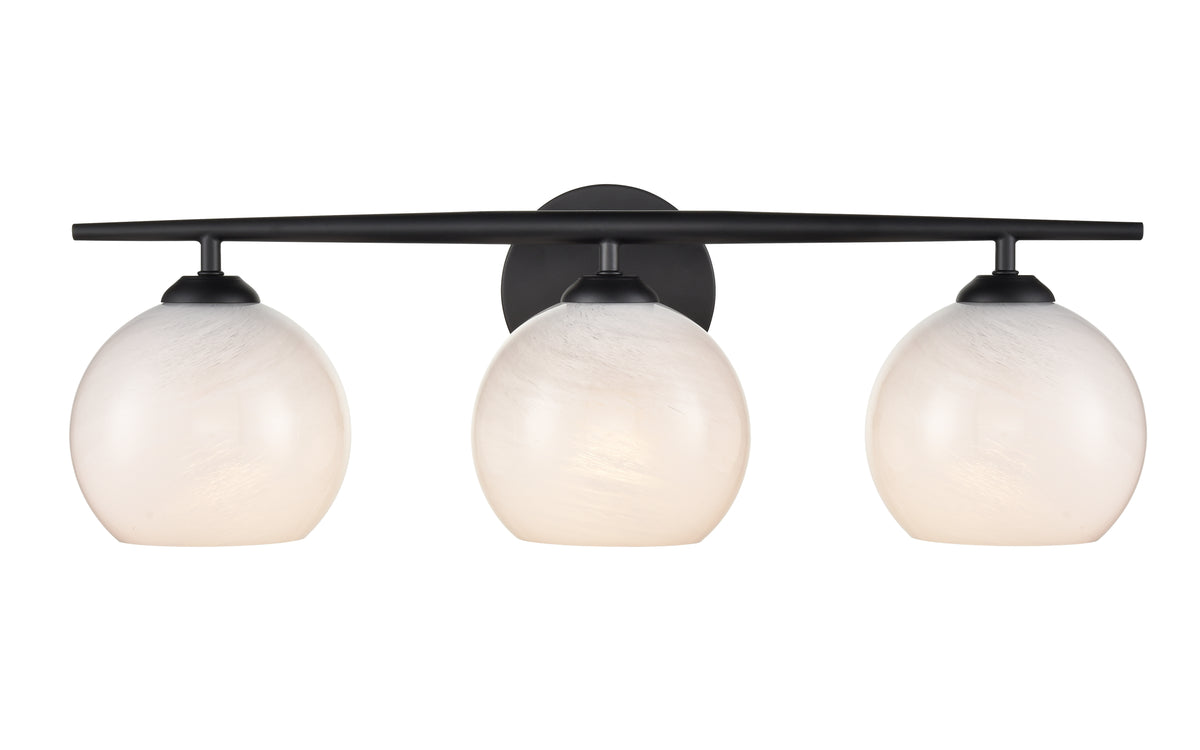 24'' Kimorra Matte Black 3 Light Bath Vanity