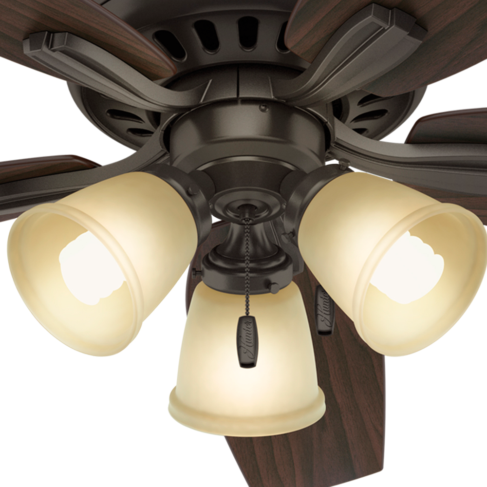 52 inch Newsome Premier Bronze Ceiling Fan with LED Light Kit and Pull Chain