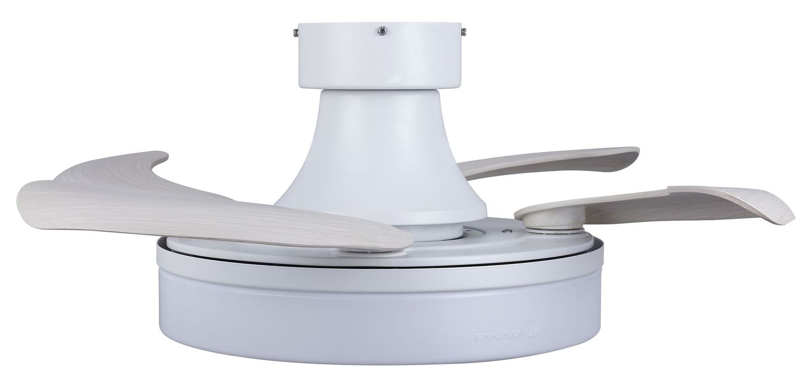 36 Inch Matte White Retractable Blade Ceiling Fan