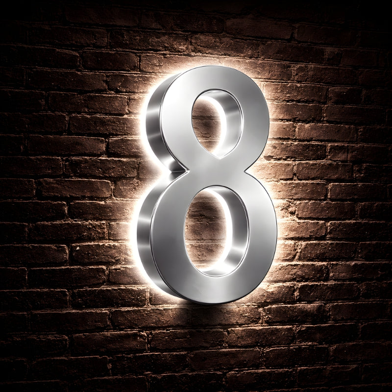 Illuminated Backlit House Numbers – Weather-Resistant LED Address Signs