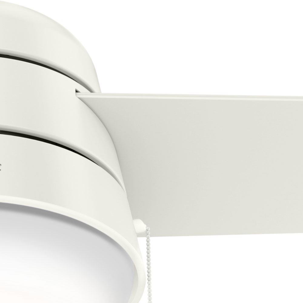 36 inch Aker Fresh White Ceiling Fan with LED Light Kit and Pull Chain