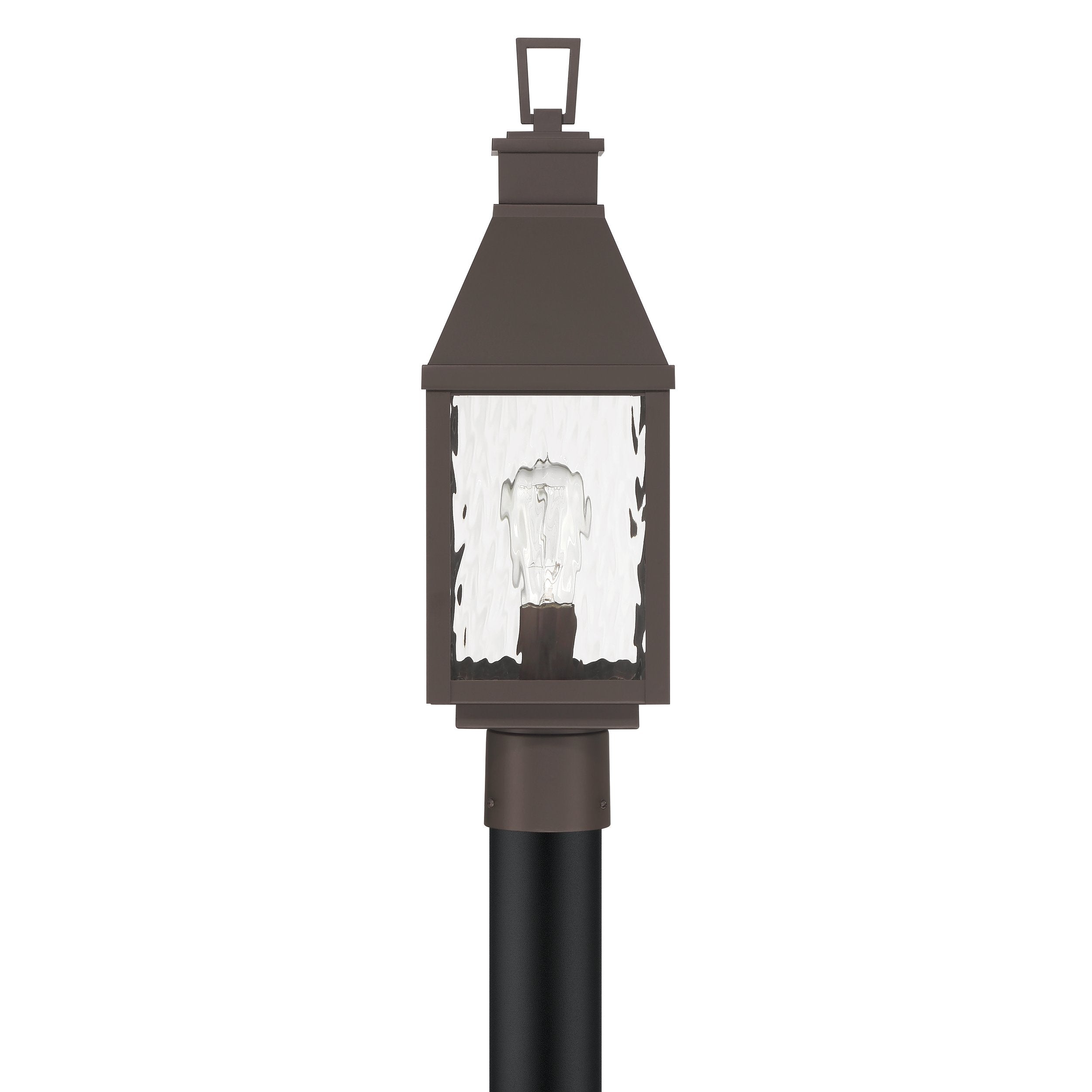Glencrest 20-inch 1-light Dark Bronze Exterior Post Light with Clear Water Glass