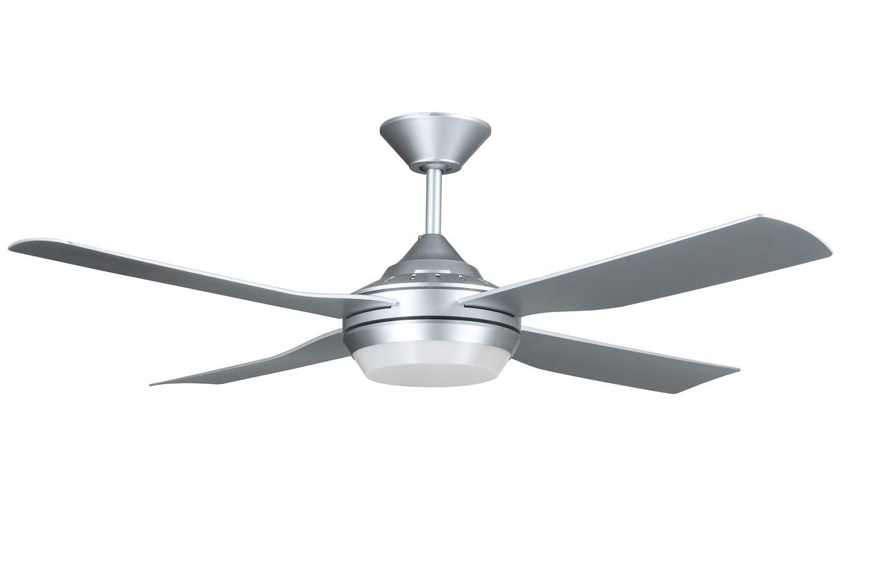 52 Inch 1 Light LED Silver Ceiling Fan with Remote