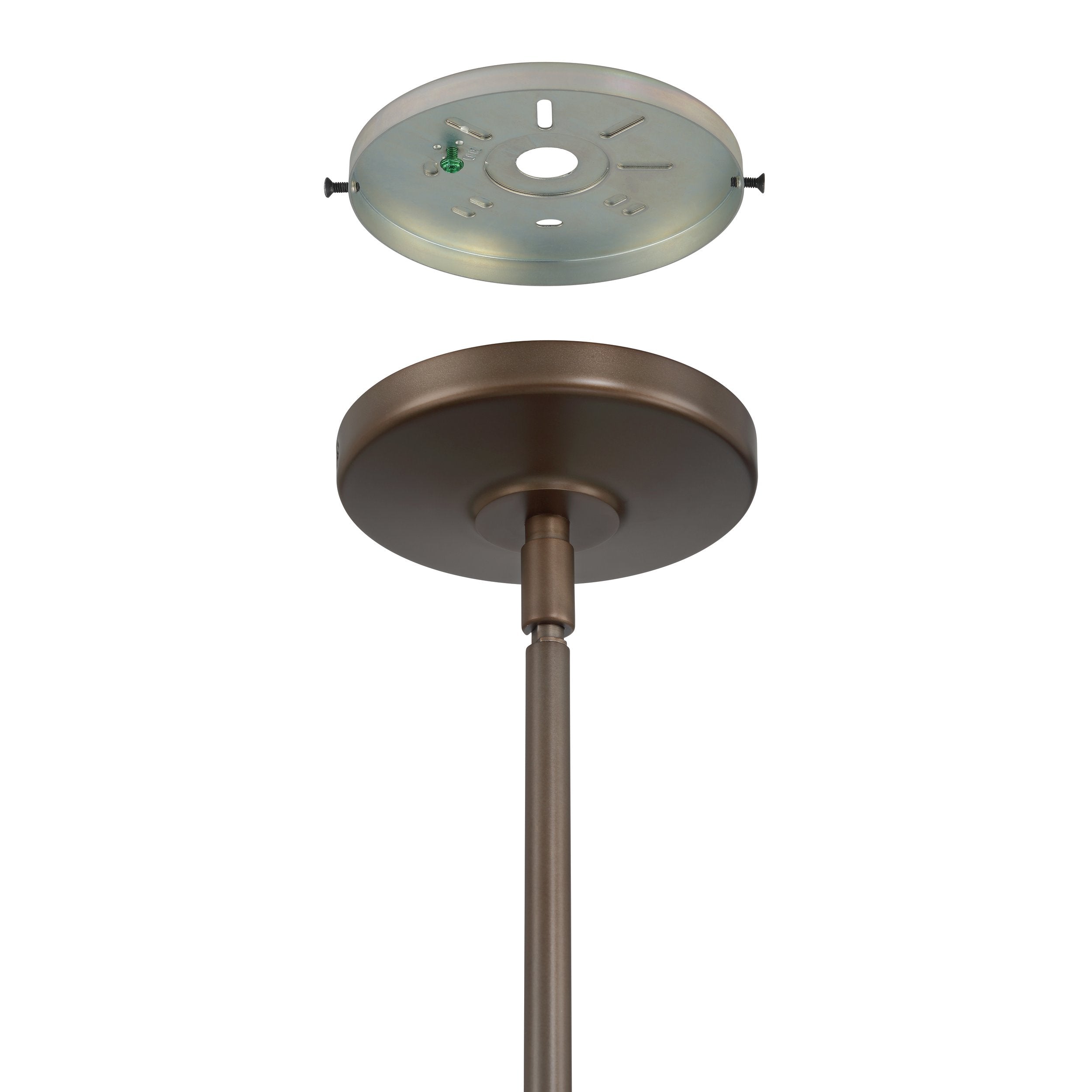 Bryony 22-inch 4-light Forged Bronze Convertible Pendant with White Synthetic Silk Shades