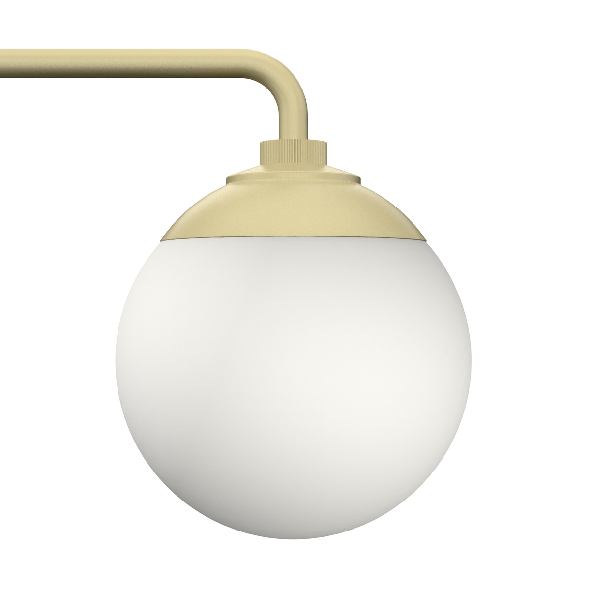 Hepburn 25-inch 3-light Modern Brass Vanity Light with Cased White Glass