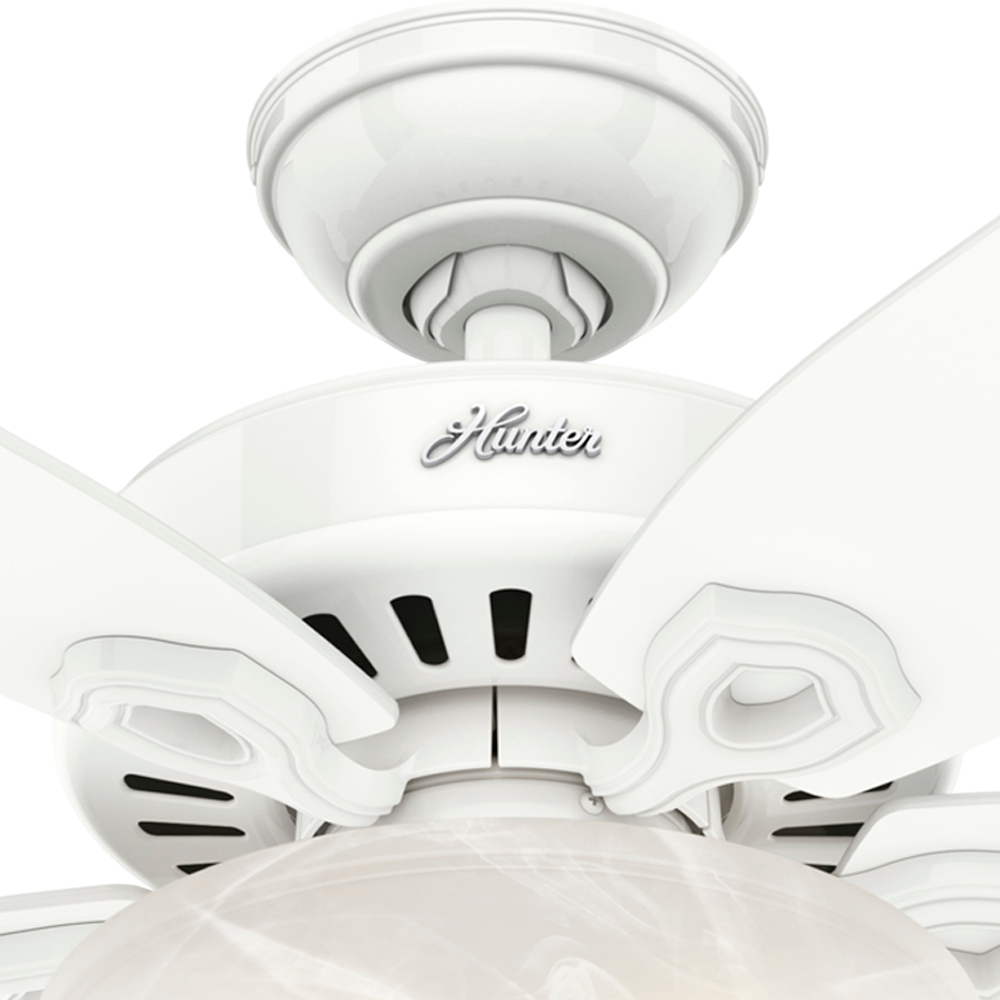 42 inch Builder Snow White Ceiling Fan with LED Light Kit and Pull Chain