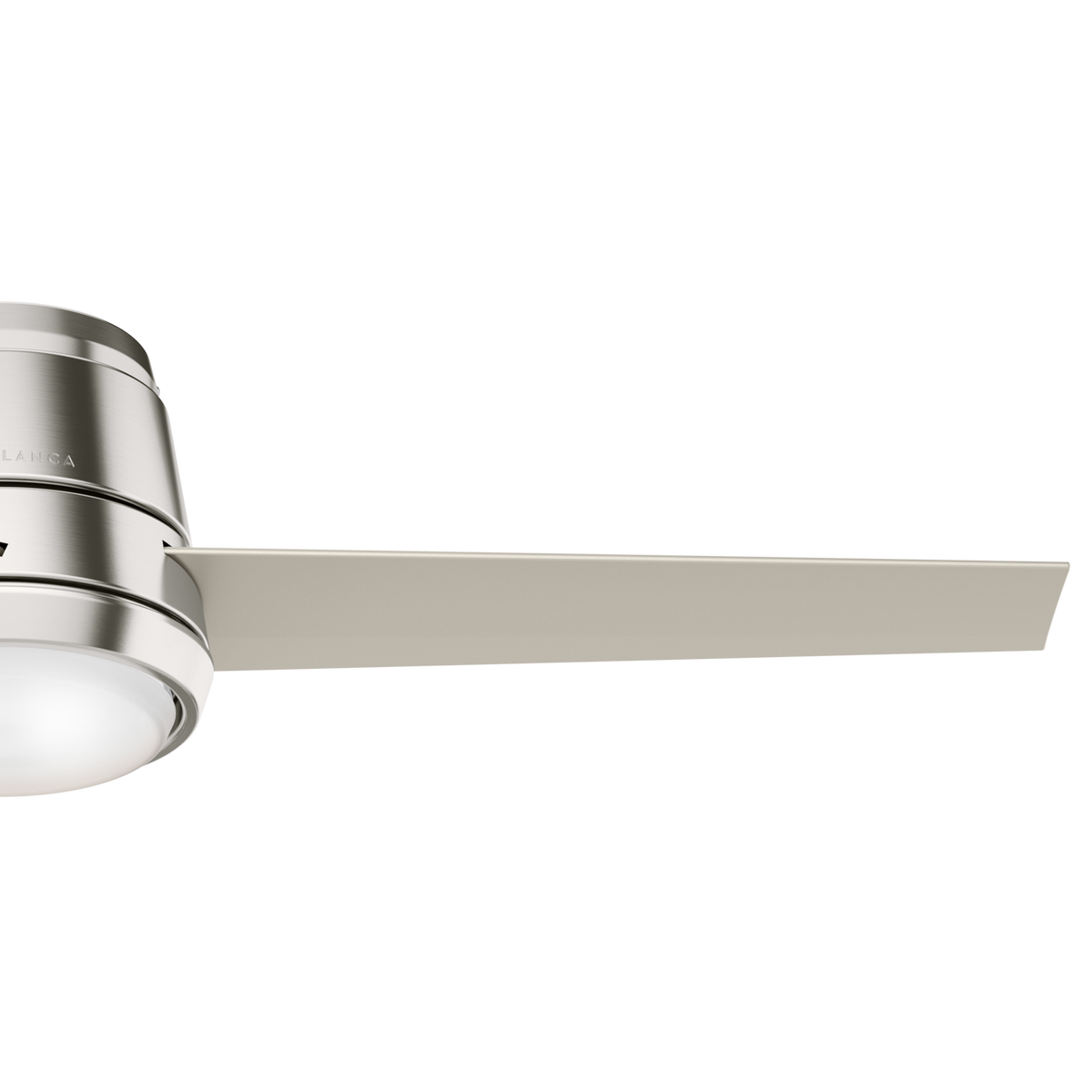 Casablanca 54 inch Commodus Brushed Nickel Low Profile Ceiling Fan with LED Light Kit and Wall Control