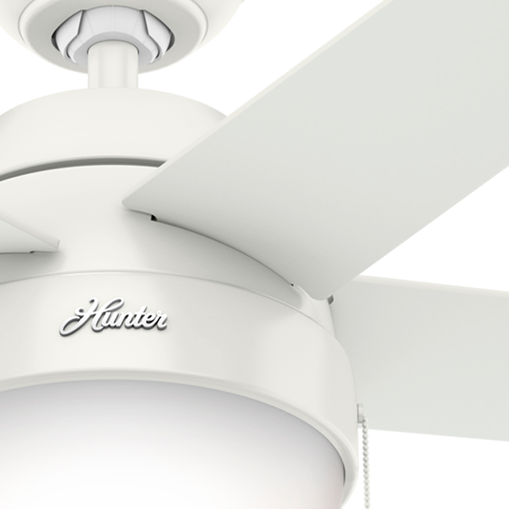 46 inch Anslee Fresh White Ceiling Fan with LED Light Kit and Pull Chain