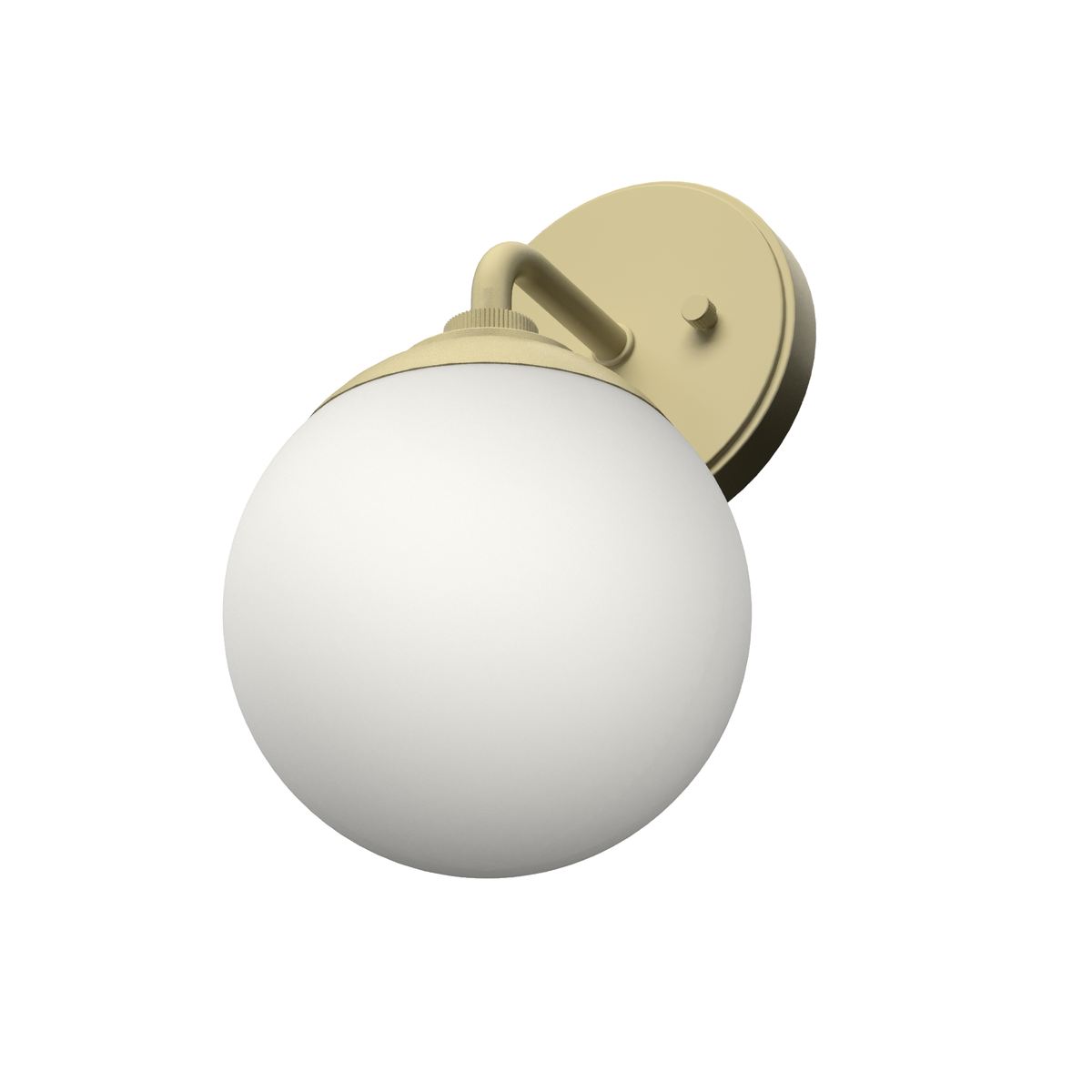 Hepburn 10.75-inch 1-light Modern Brass Wall Sconce with Cased White Glass