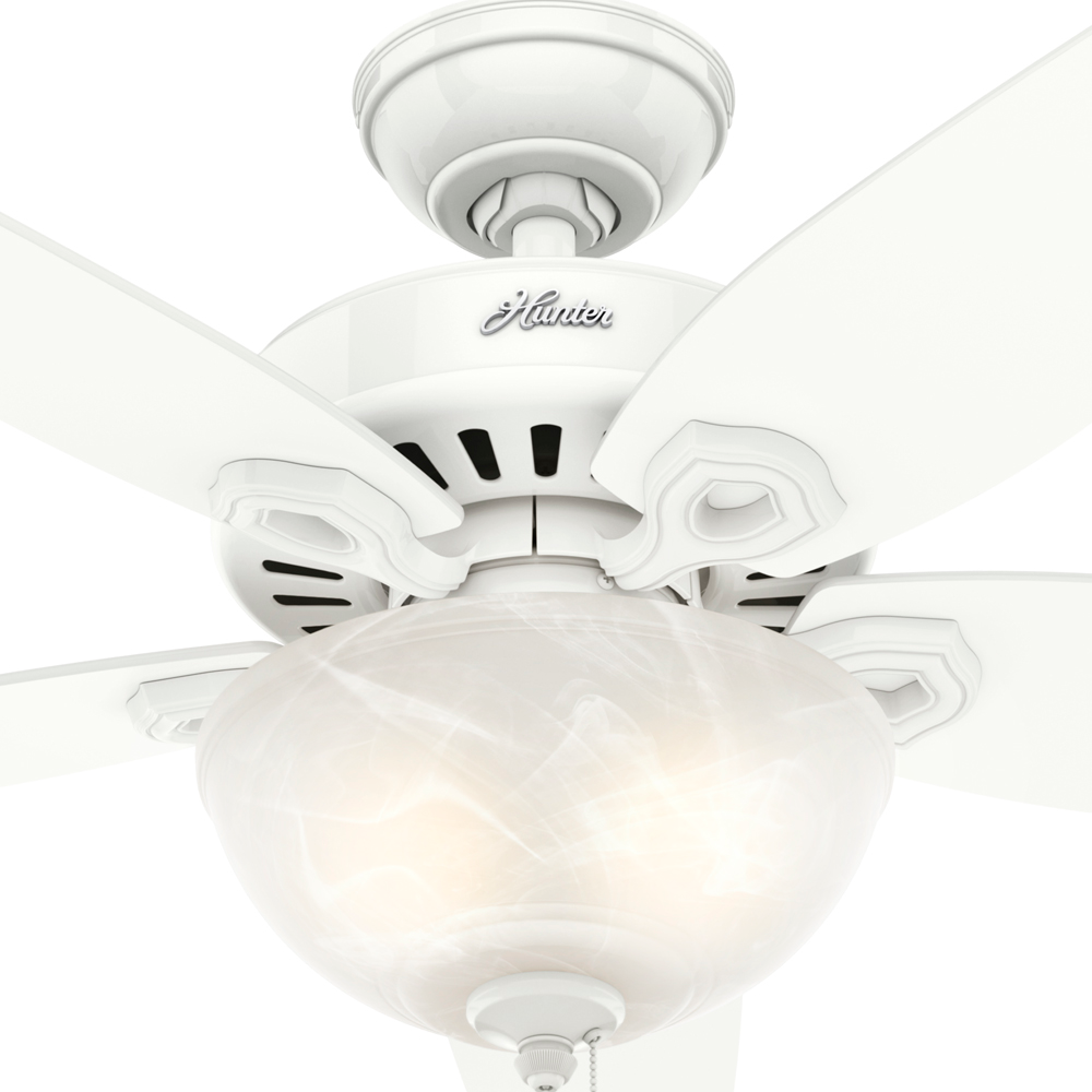 42 inch Builder Snow White Ceiling Fan with LED Light Kit and Pull Chain
