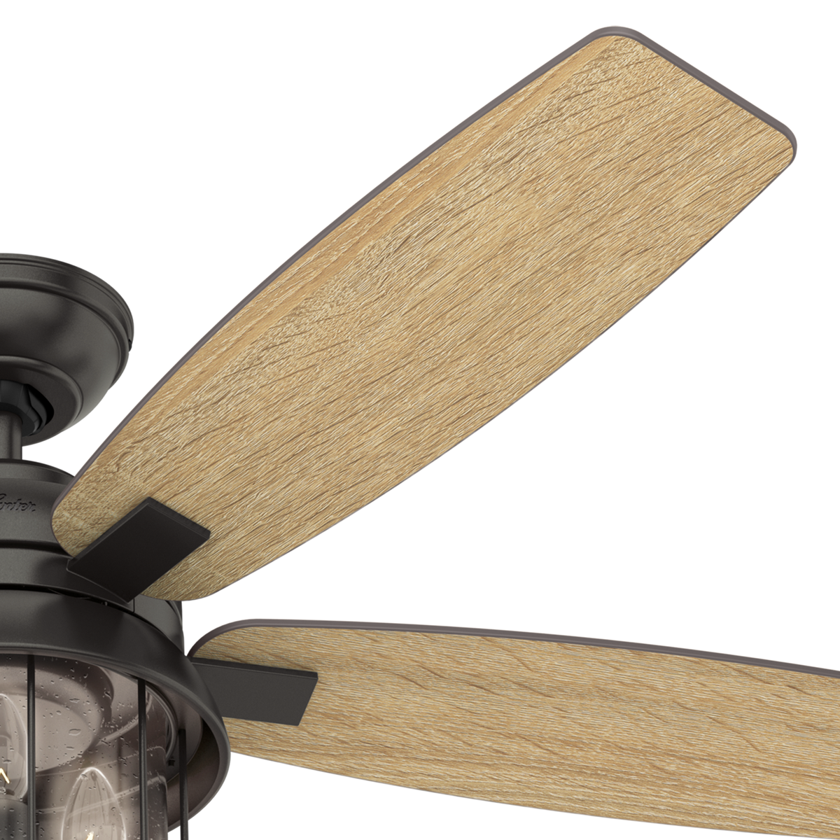 52 inch Coral Bay Noble Bronze Damp Rated Ceiling Fan with LED Light Kit and Handheld Remote