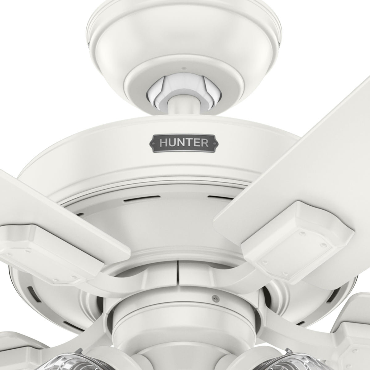 52 inch Crestfield Fresh White Ceiling Fan with LED Light Kit and Handheld Remote