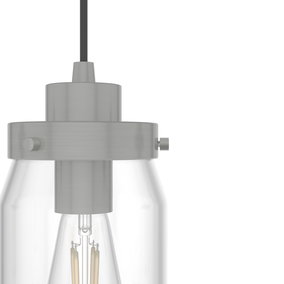Devon Park 28.5-inch 3-light Brushed Nickel Linear Pendant Cluster with Clear Glass