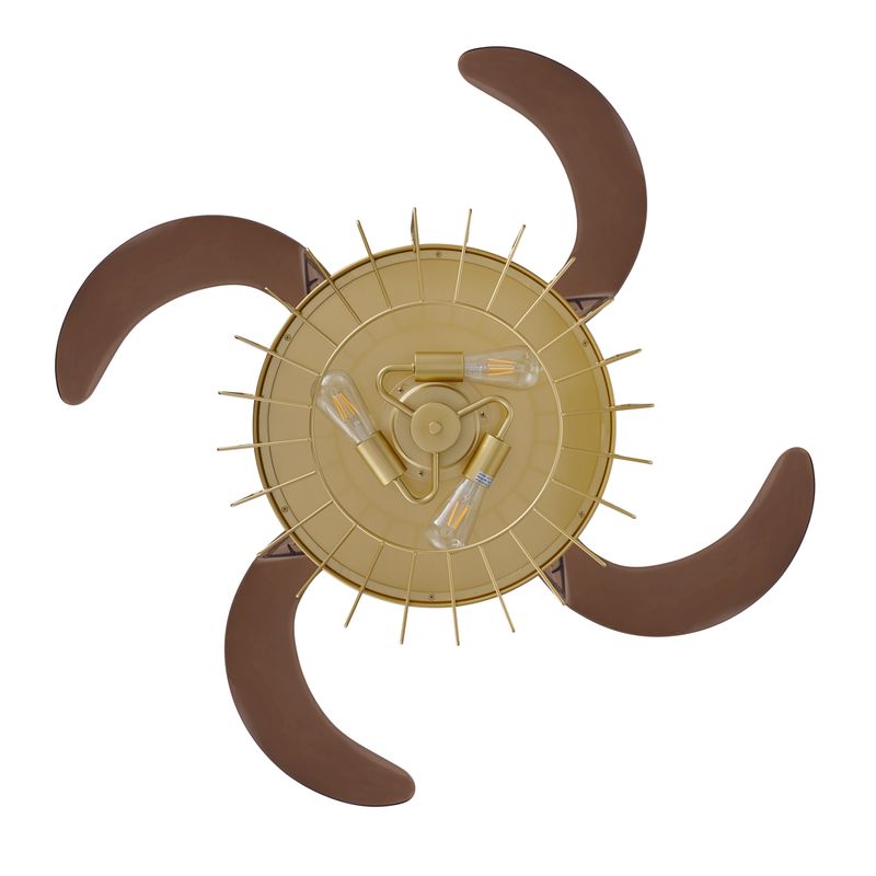 48 Inch Antique Gold Retractable Blade Ceiling Fan