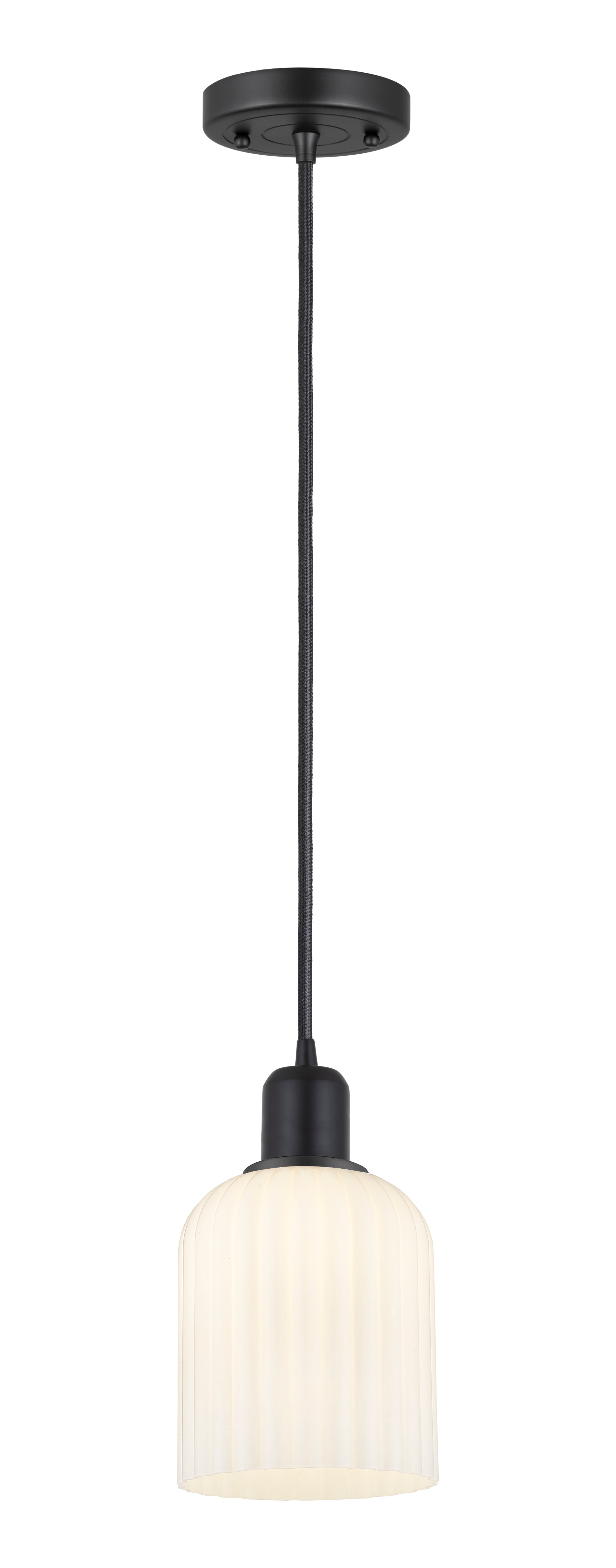 Austere Mini Pendant Matte Black Brass