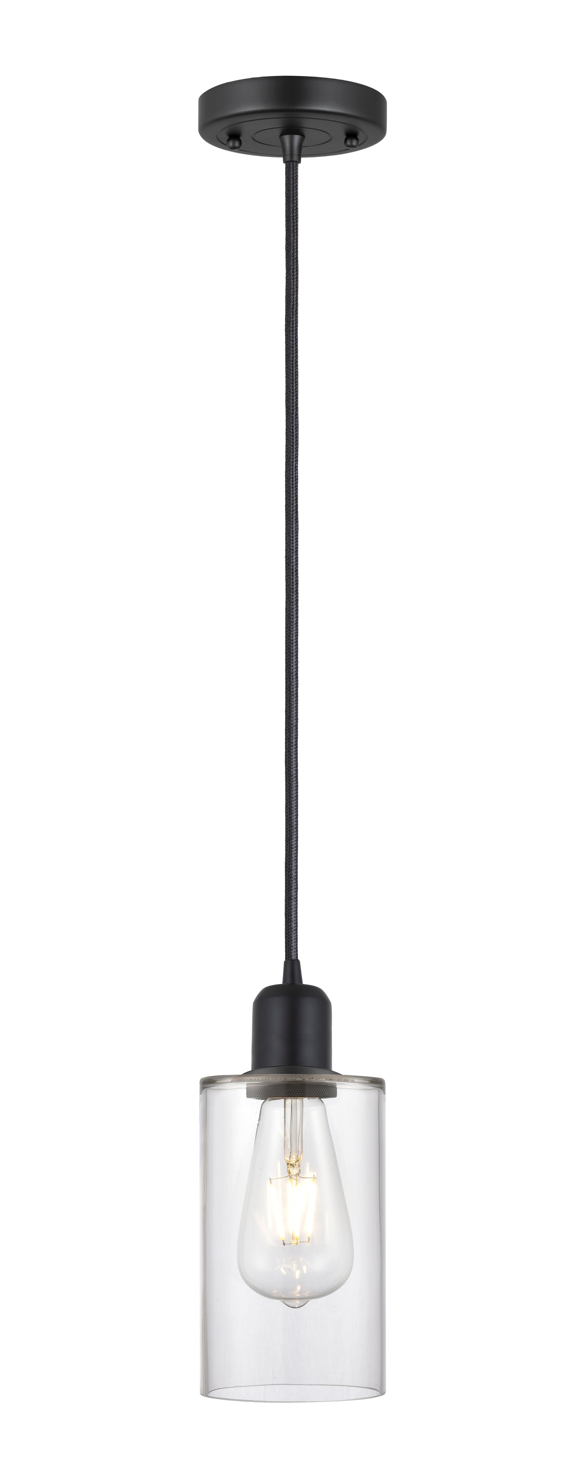 Austere Mini Pendant Matte Black Cast Brass