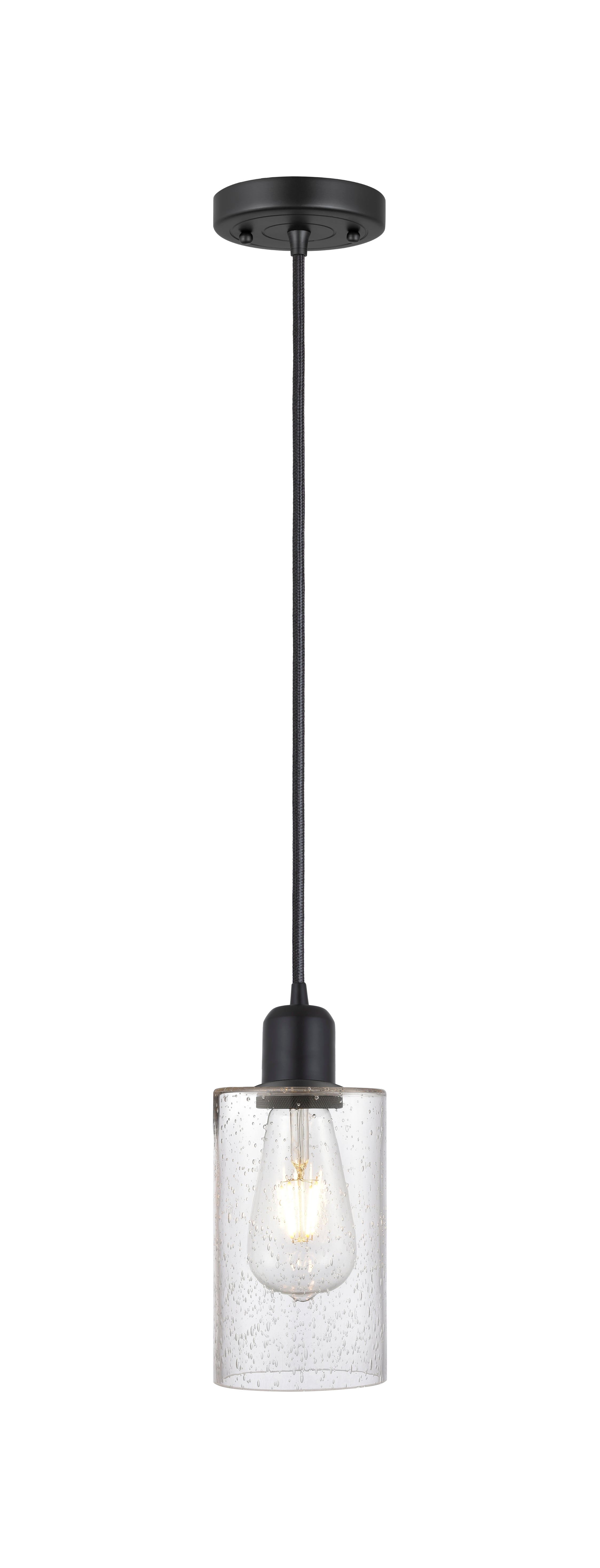 Austere Mini Pendant Matte Black Cast Brass
