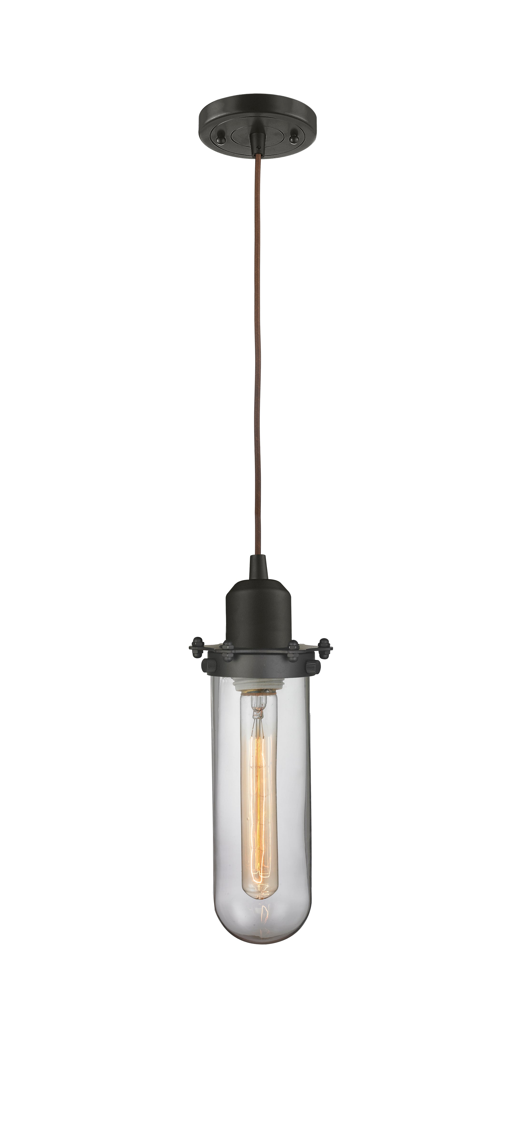 Austere Mini Pendant Matte Black Brass