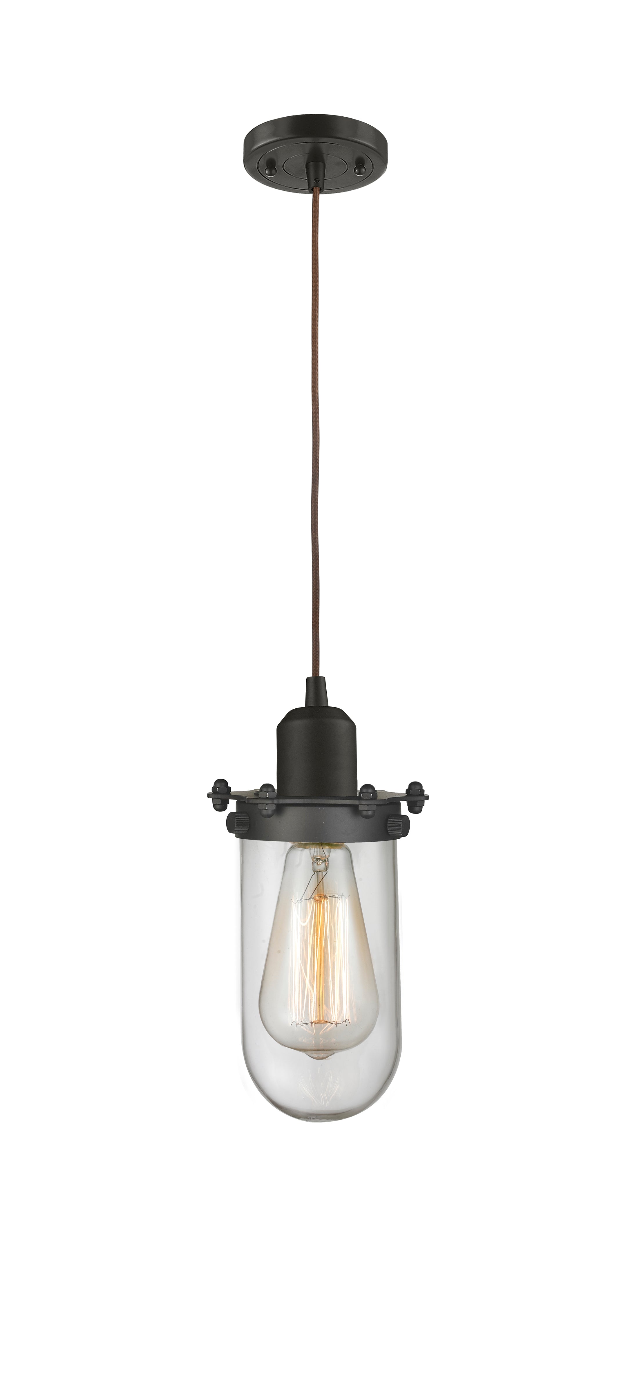 Austere Mini Pendant Matte Black Cast Brass