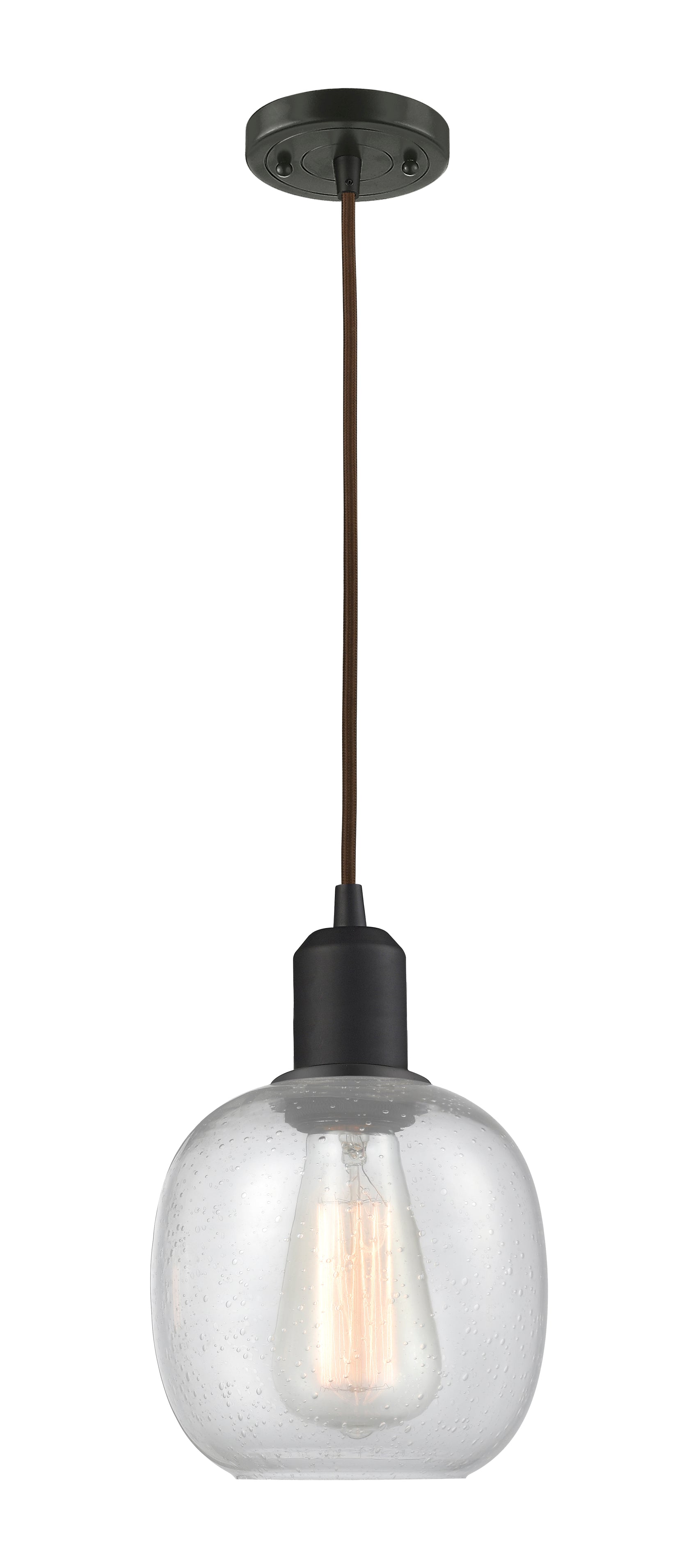 Austere Mini Pendant Matte Black Cast Brass