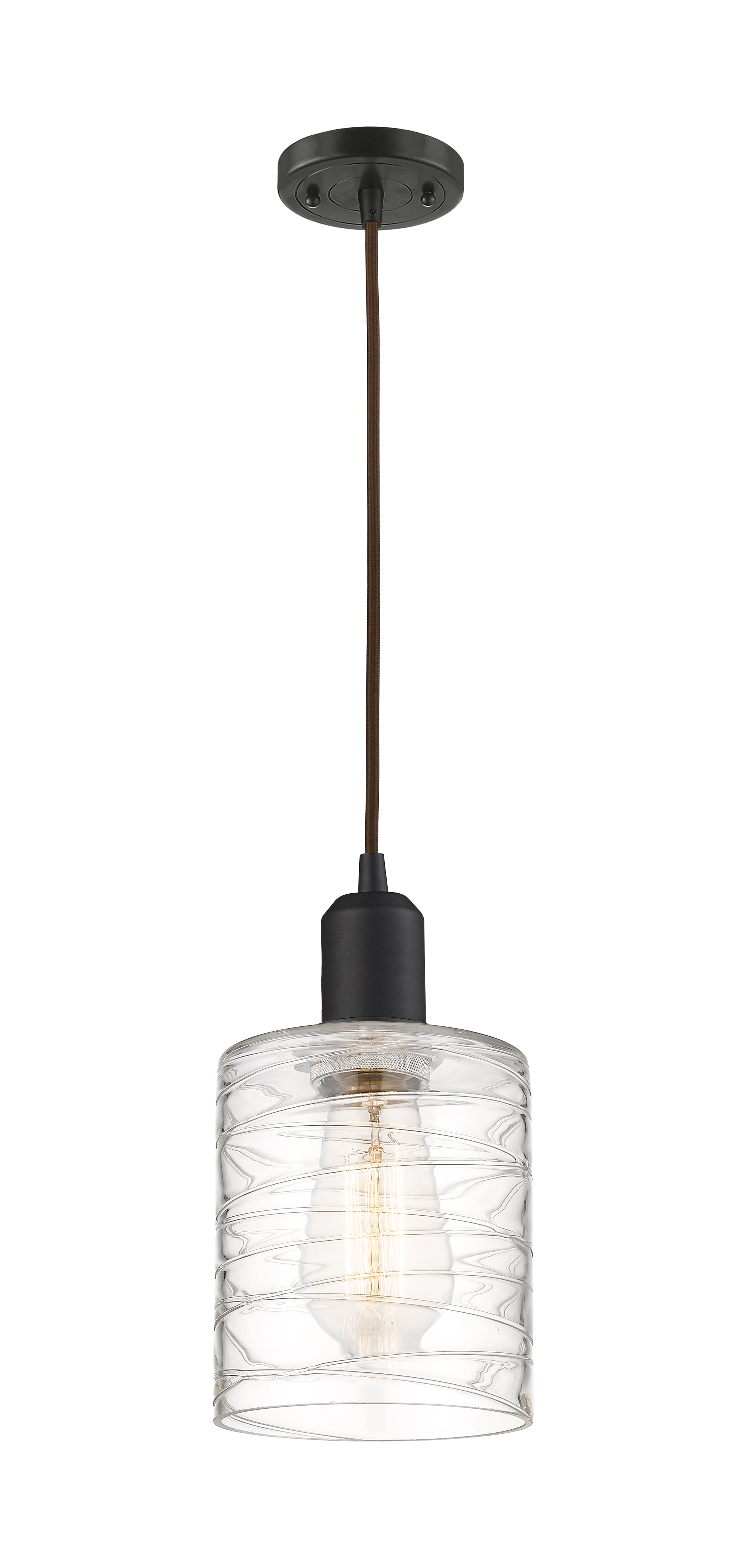 Austere Mini Pendant Matte Black Brass