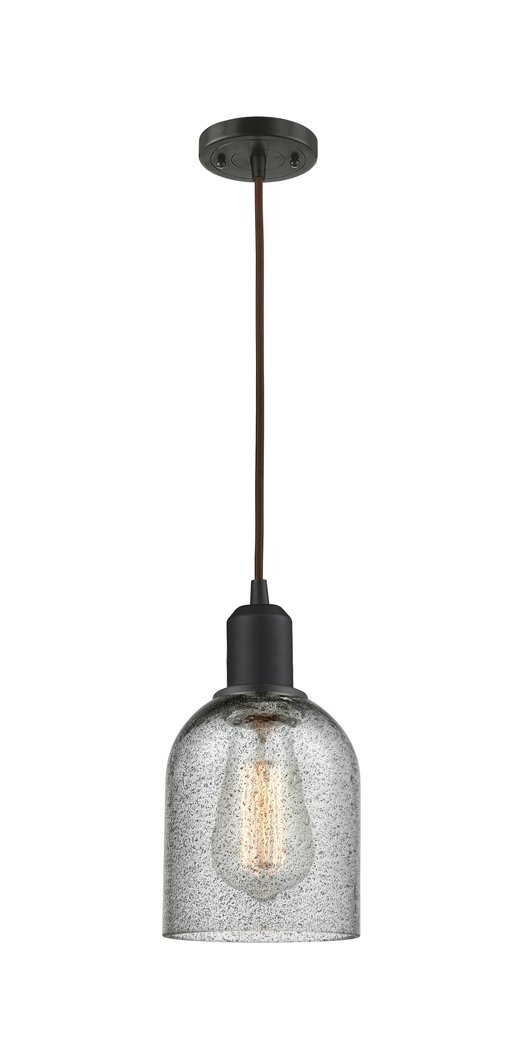 Austere Mini Pendant Matte Black Brass