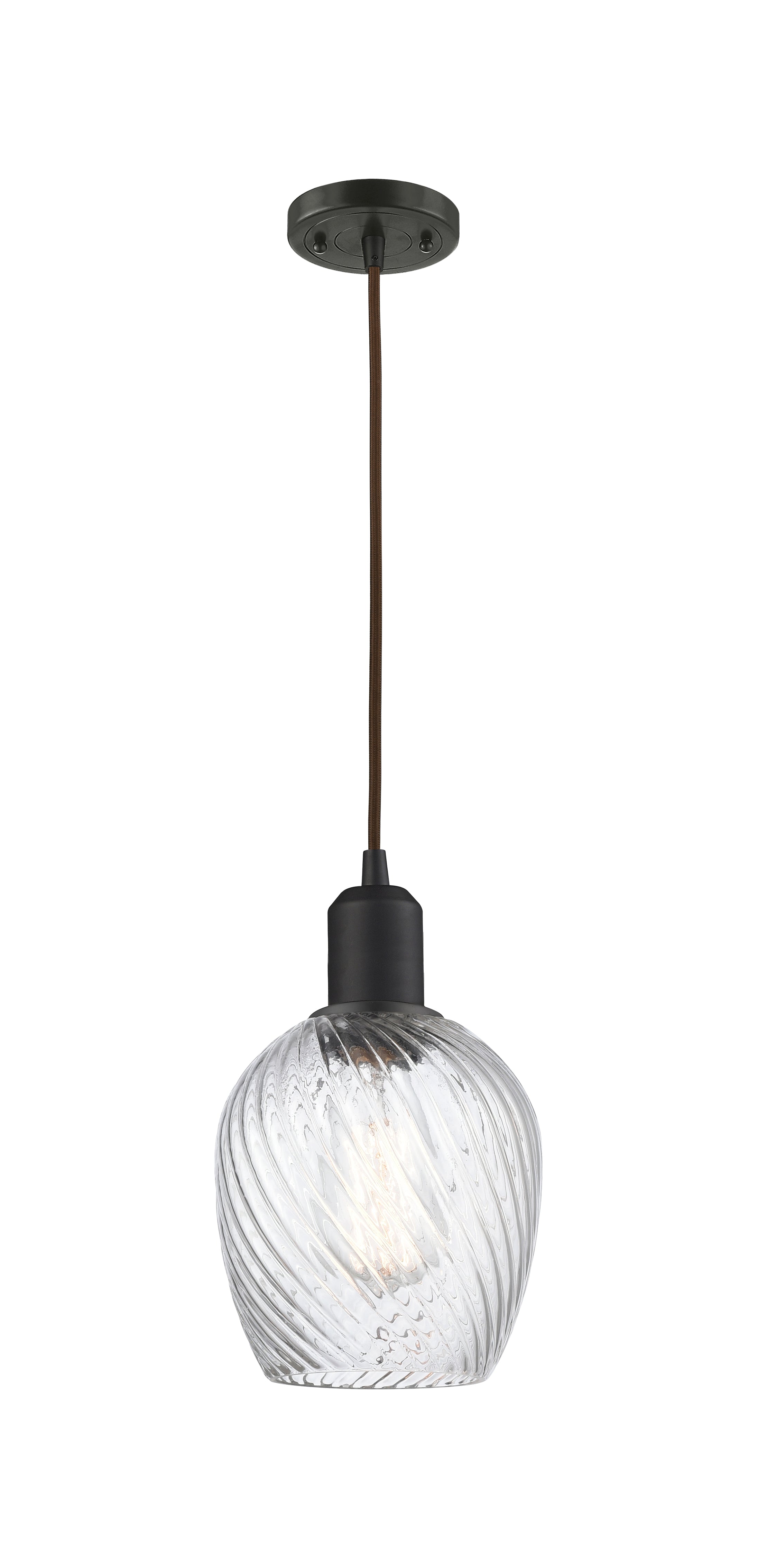 Austere Mini Pendant Matte Black Brass