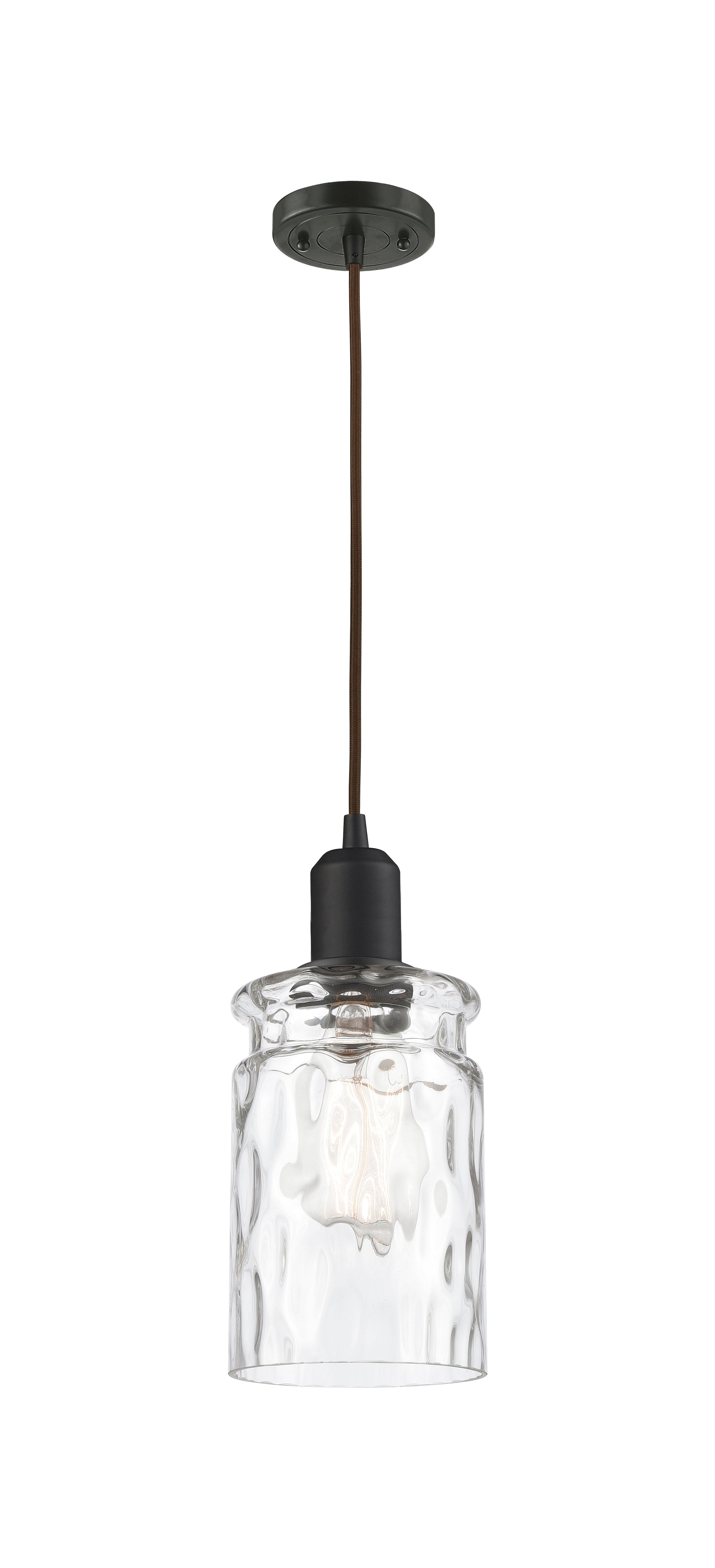Austere Mini Pendant Matte Black Cast Brass