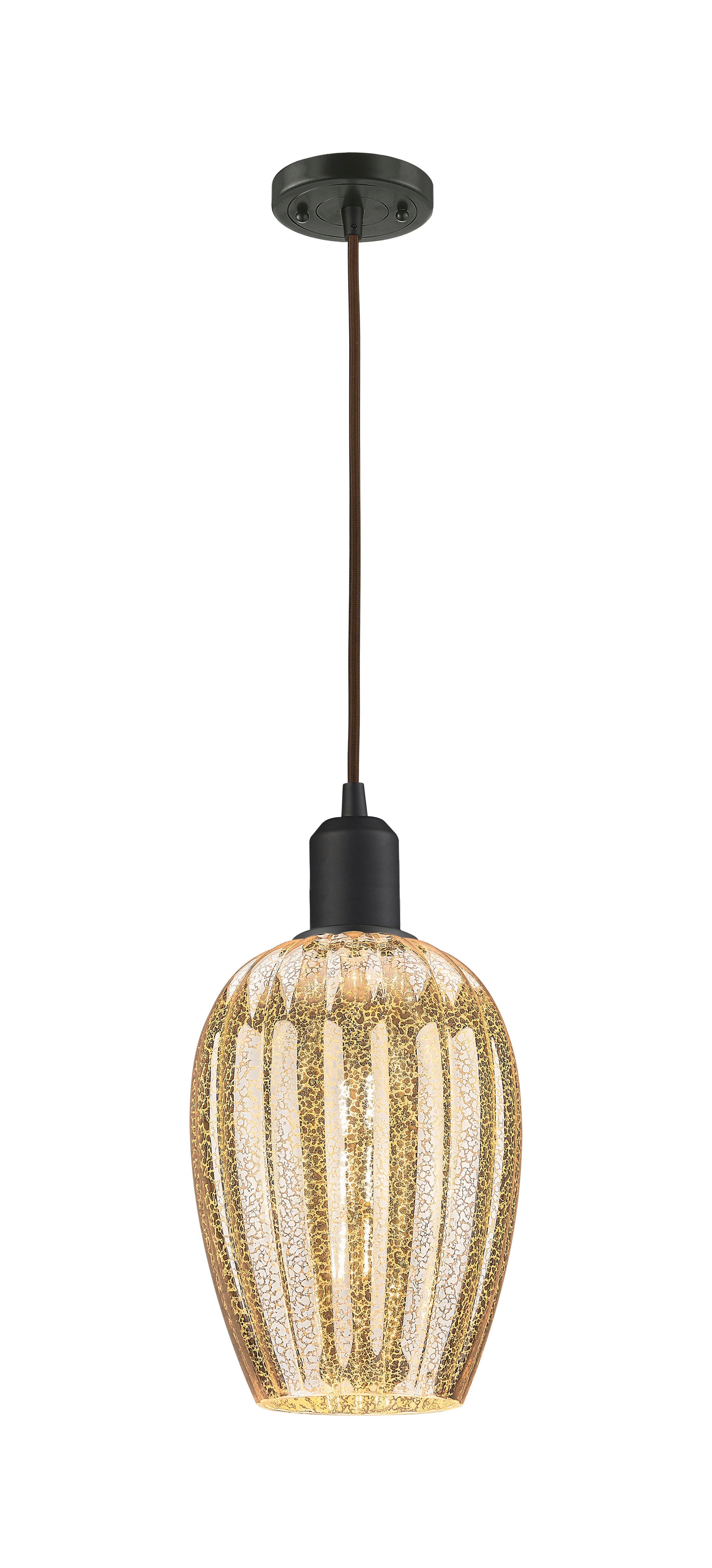 Austere Mini Pendant Matte Black Brass