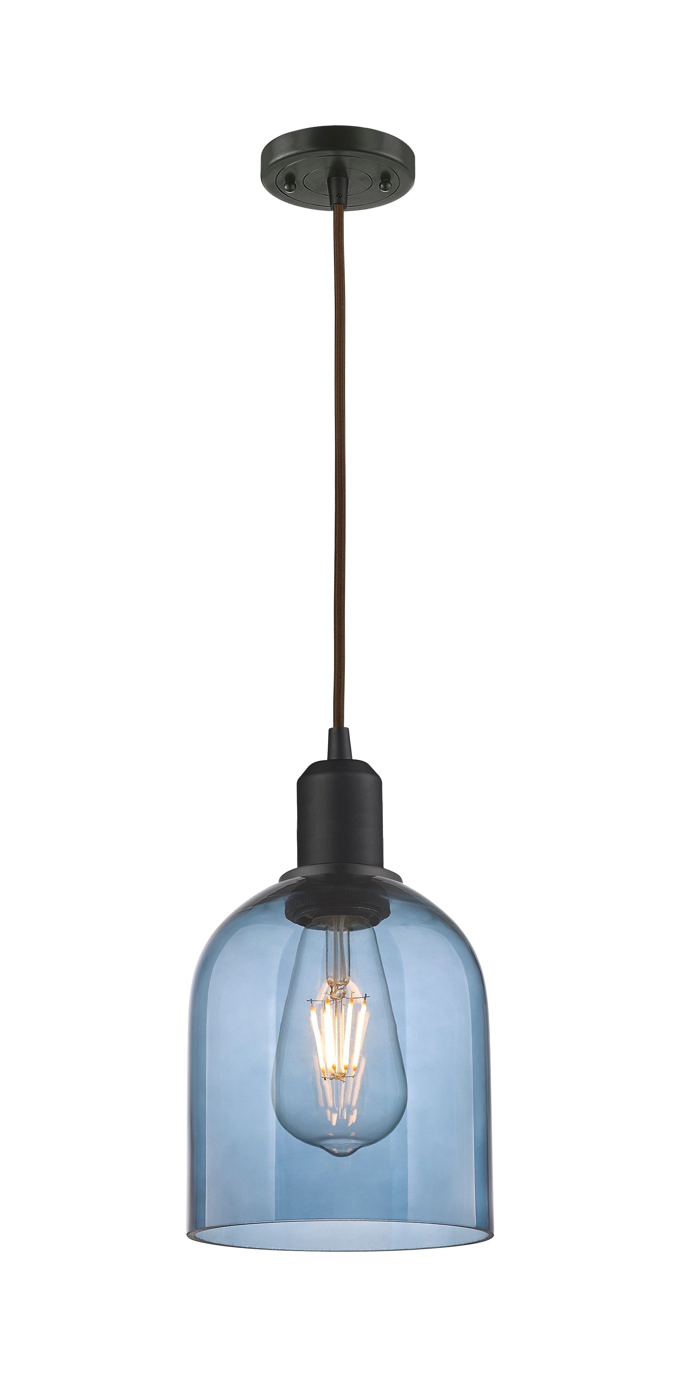 Austere Mini Pendant Matte Black Brass