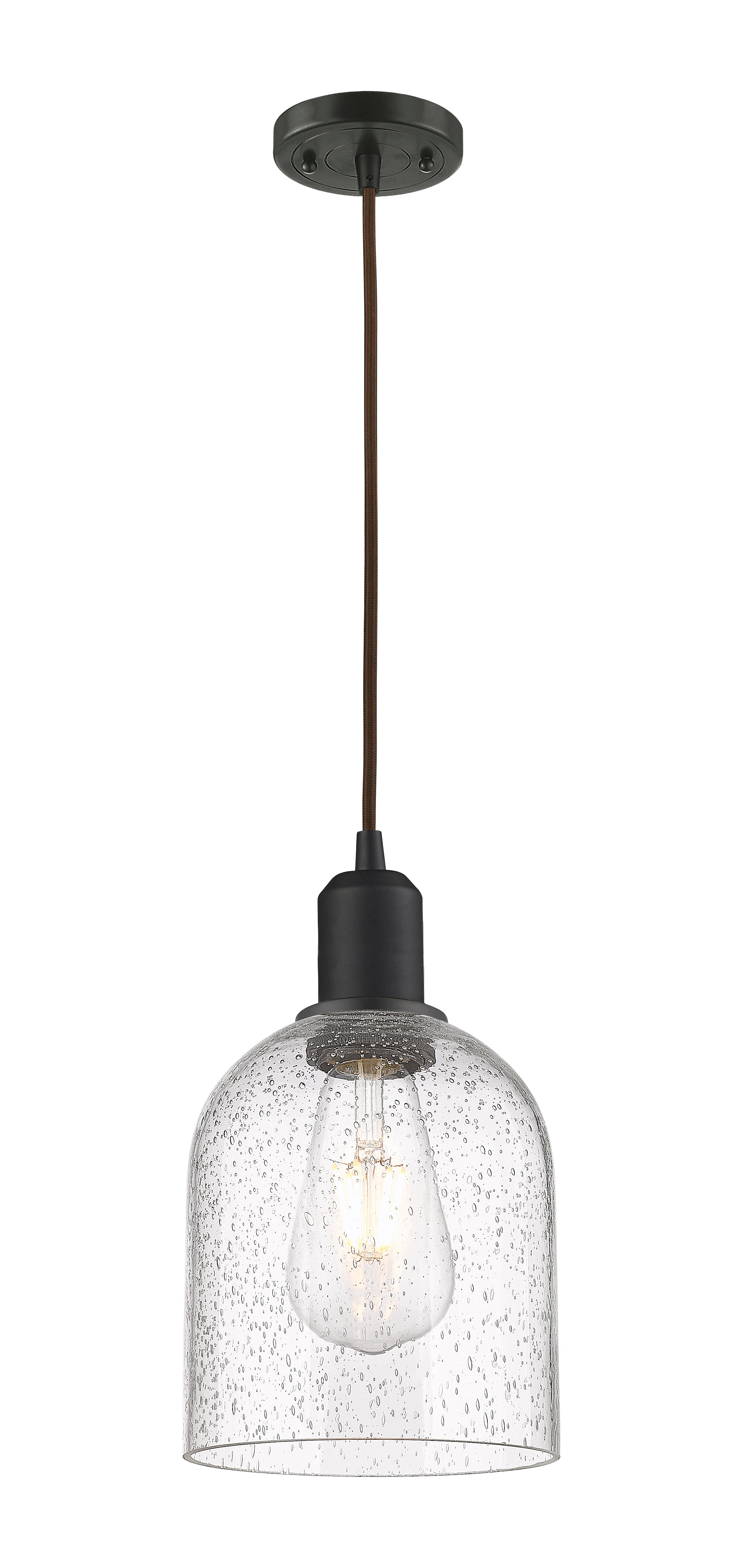 Austere Mini Pendant Matte Black Brass