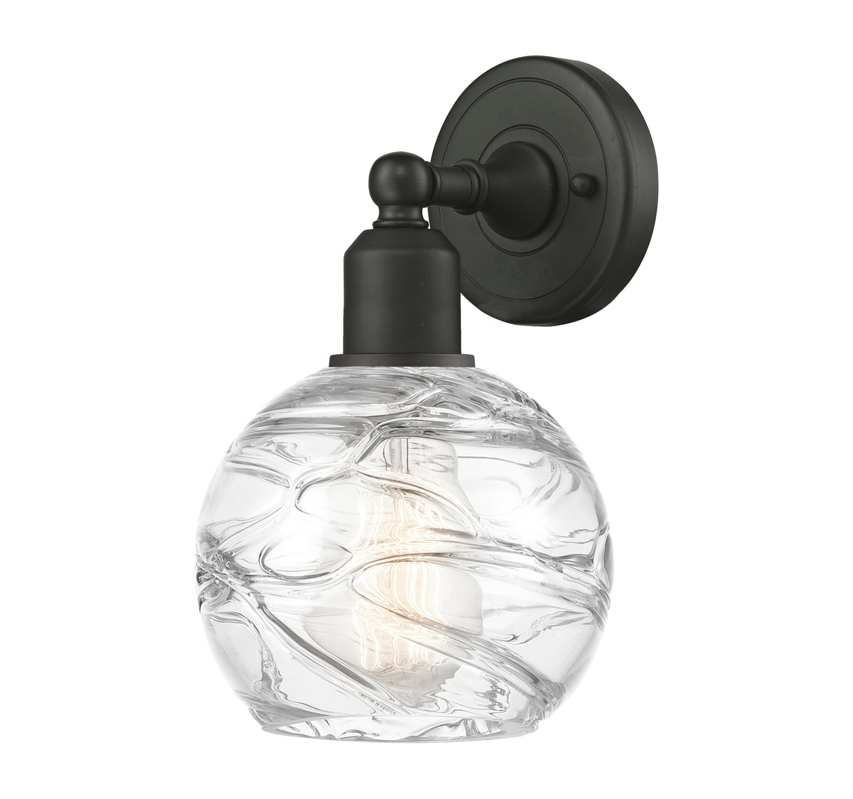 Athens Deco Swirl 6-Inch 1-Light Sconce 10-Inch High