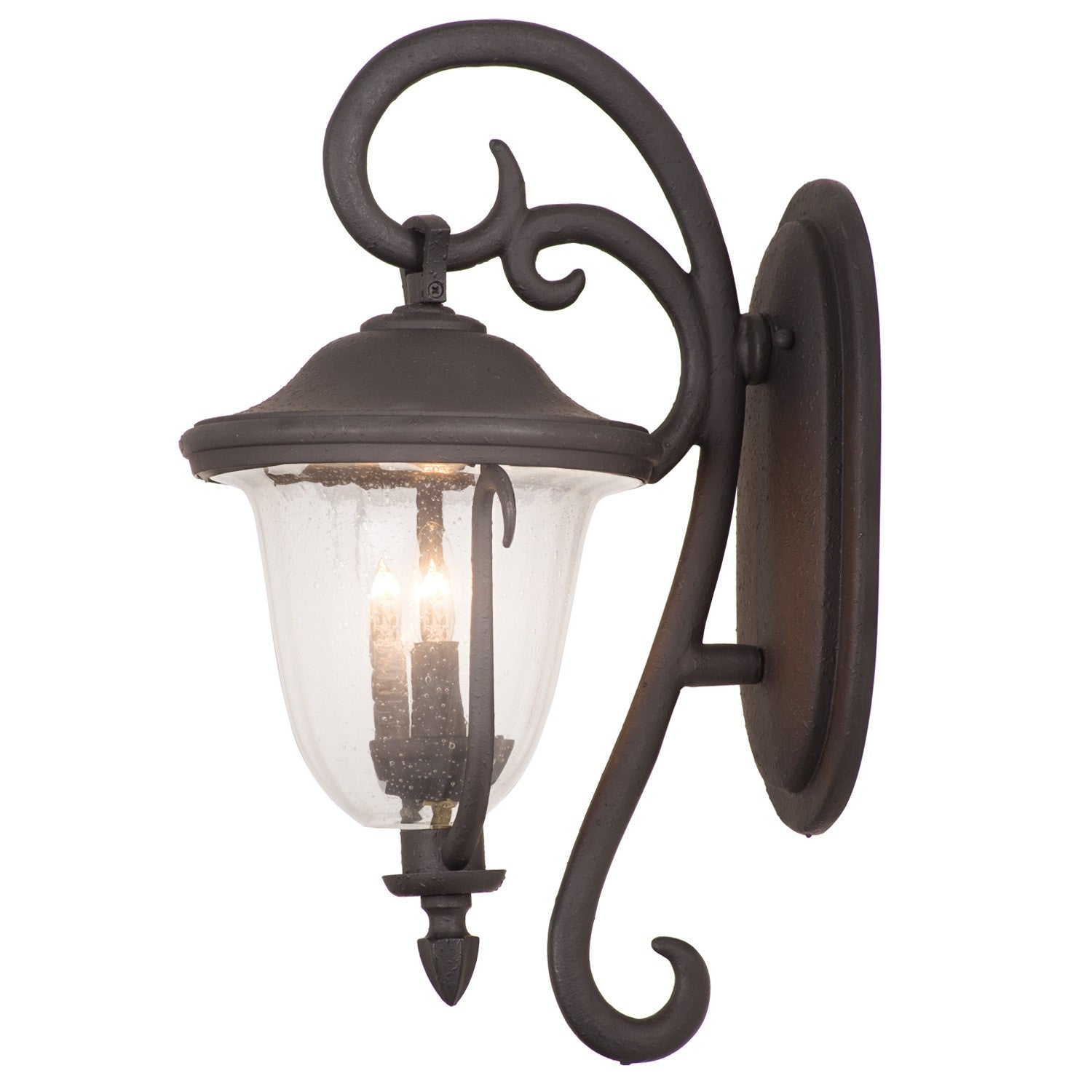 11'' Santa Barbara Outdoor 2 Light Matte Black Outdoor Wall Sconce
