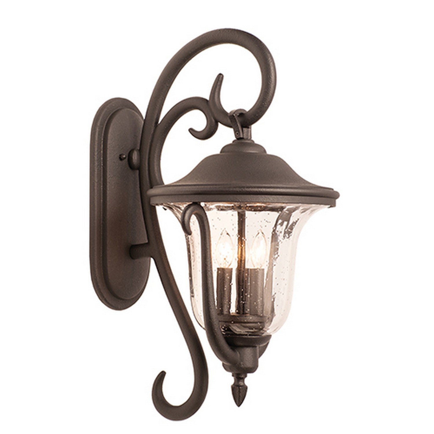 13'' Santa Barbara Outdoor 3 Light Matte Black Outdoor Wall Sconce